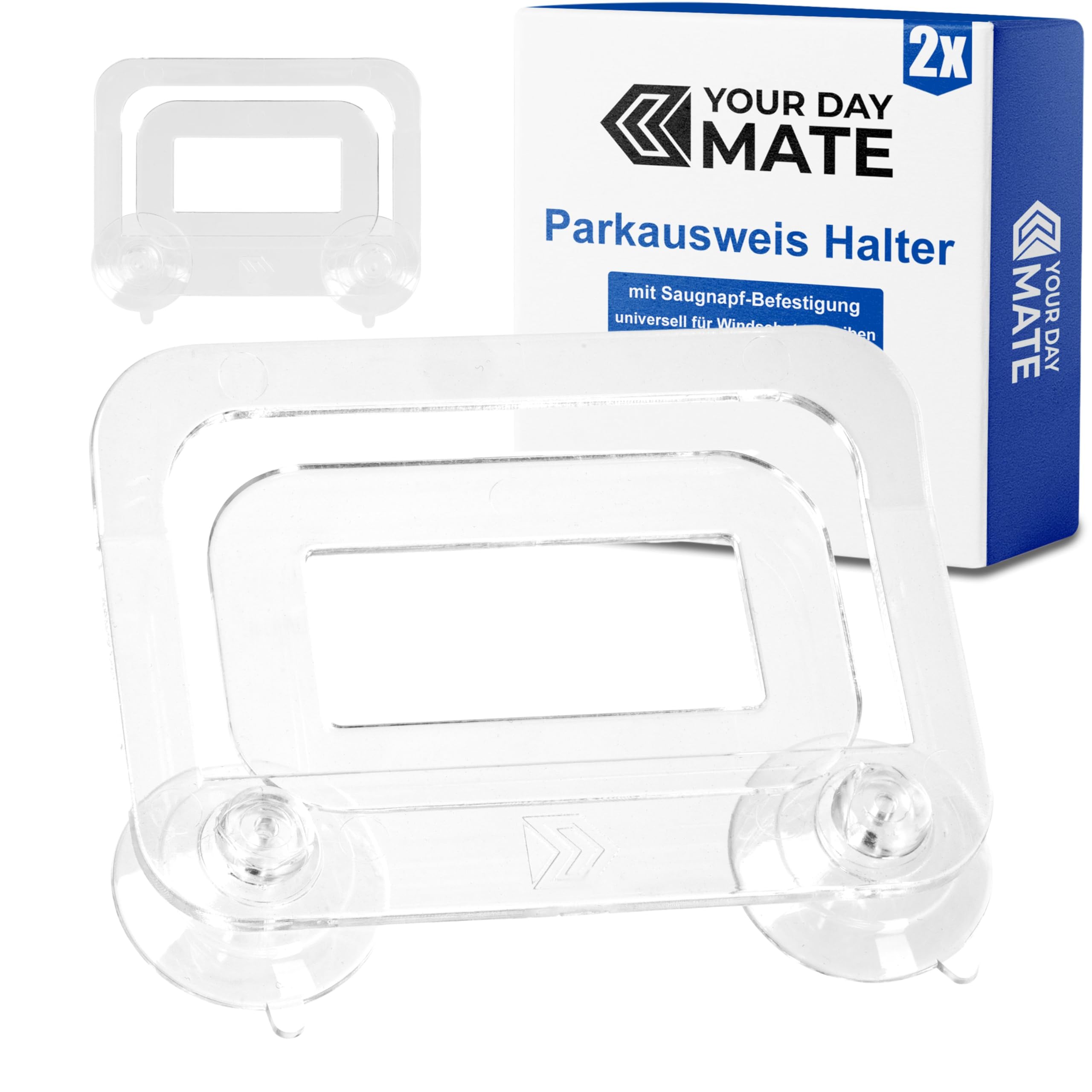 Windschutzscheibe Parkausweis Halterung, 2 Stück, in Transparent, Halter mit Saugnäpfen, Parkausweishalter Scheibe, Autoscheibe Parkscheinhalter, Kartenhalter Parkticket, Auto Saugnapf Clip Ticket