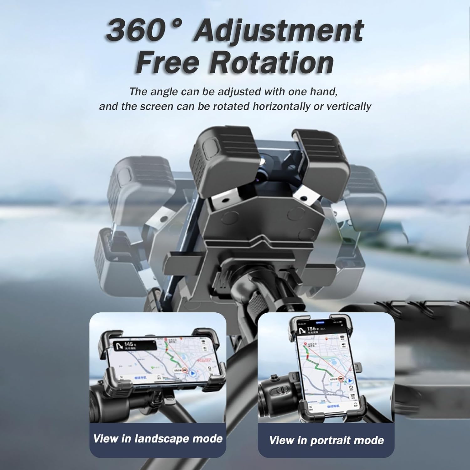 Motocyklowy uchwyt na telefon rowerowy do Piaggio X7 12 2008, uchwyt na telefon, bezpieczny obrót o 360°, lusterko wsteczne