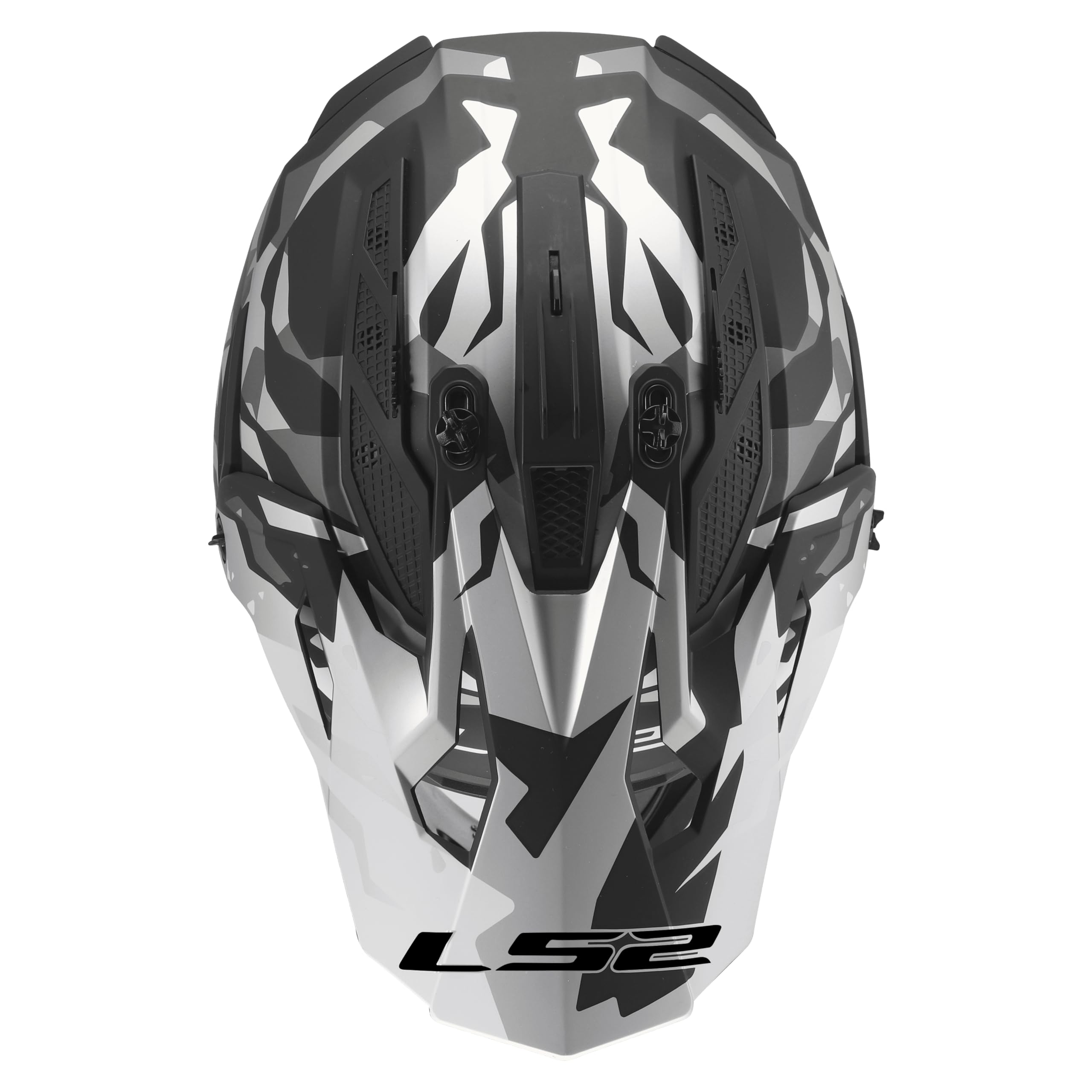 LS2, Casco Moto Cross FAST II GROTESK Black Grey, XS