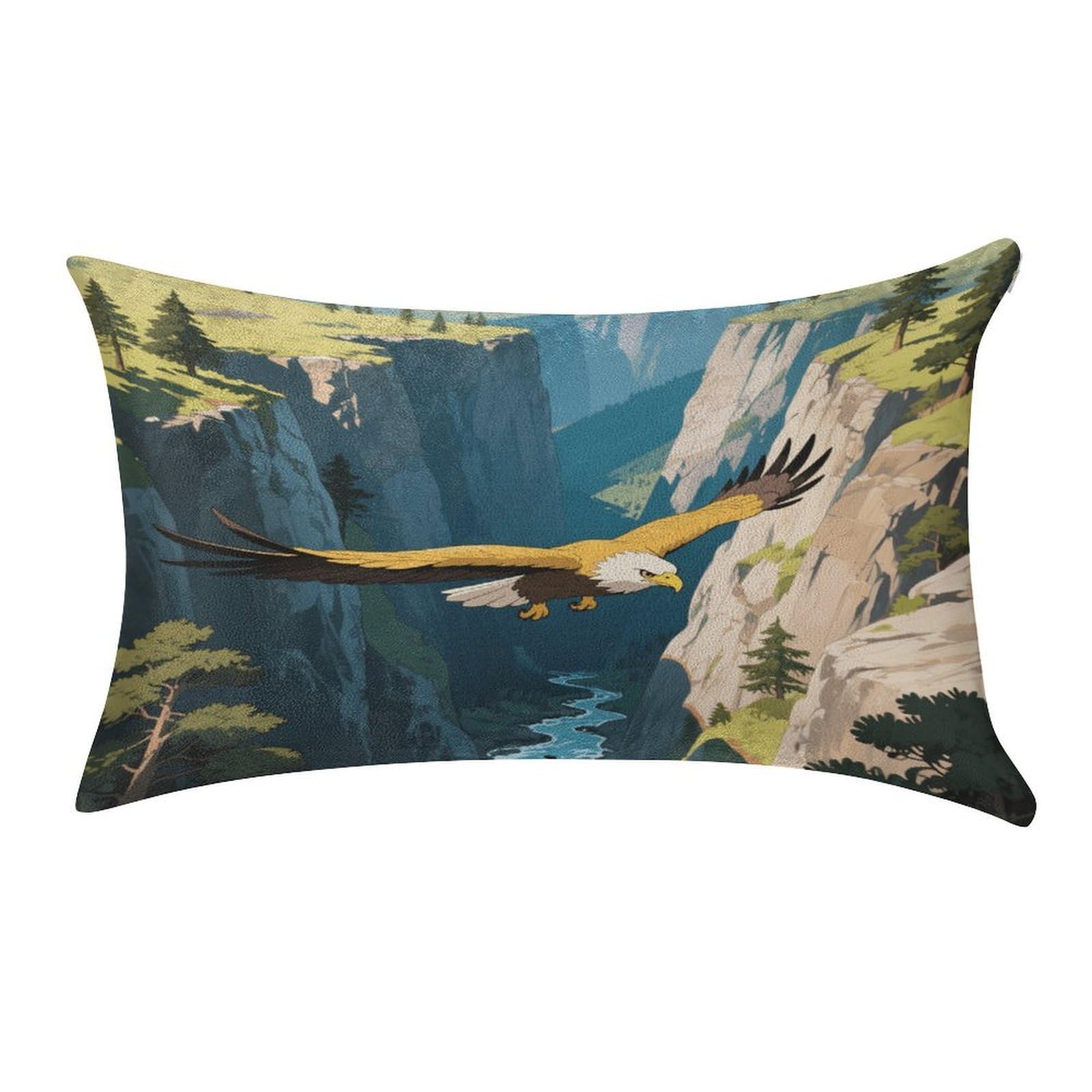 Fekiloot Style Golden Eagles In The Valley Pillow Covers Home Decor Pillow Cases