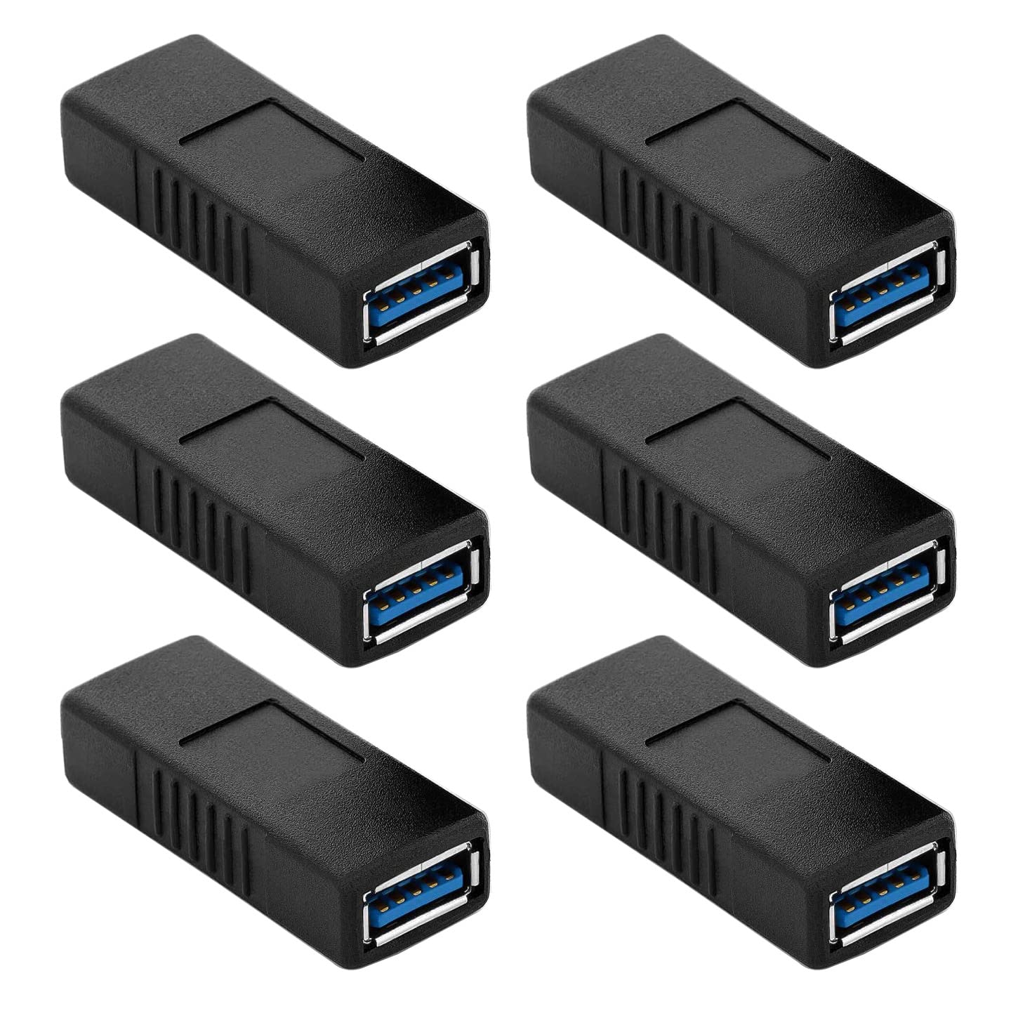 2 Adattatori USB 3.0 Femmina-Femmina - Estensione Cavi, Alluminio, 5Gbps, Nero - Foto 3