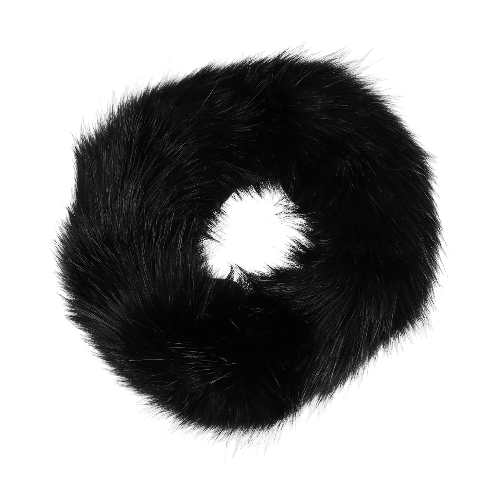 SOESFOUFU Faux Fur Hat Plush Headband for Women Winter Warm Ear Warmer Thin Headband Set