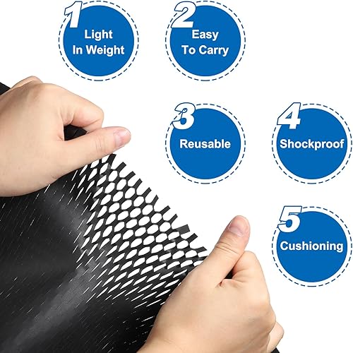 Miniatura 5 de MECCANIXITY Papel de embalaje de panal de abeja de 20 pulgadas x 65.6 pies, rollos de envoltura de embalaje para envíos en movimiento, regalos de