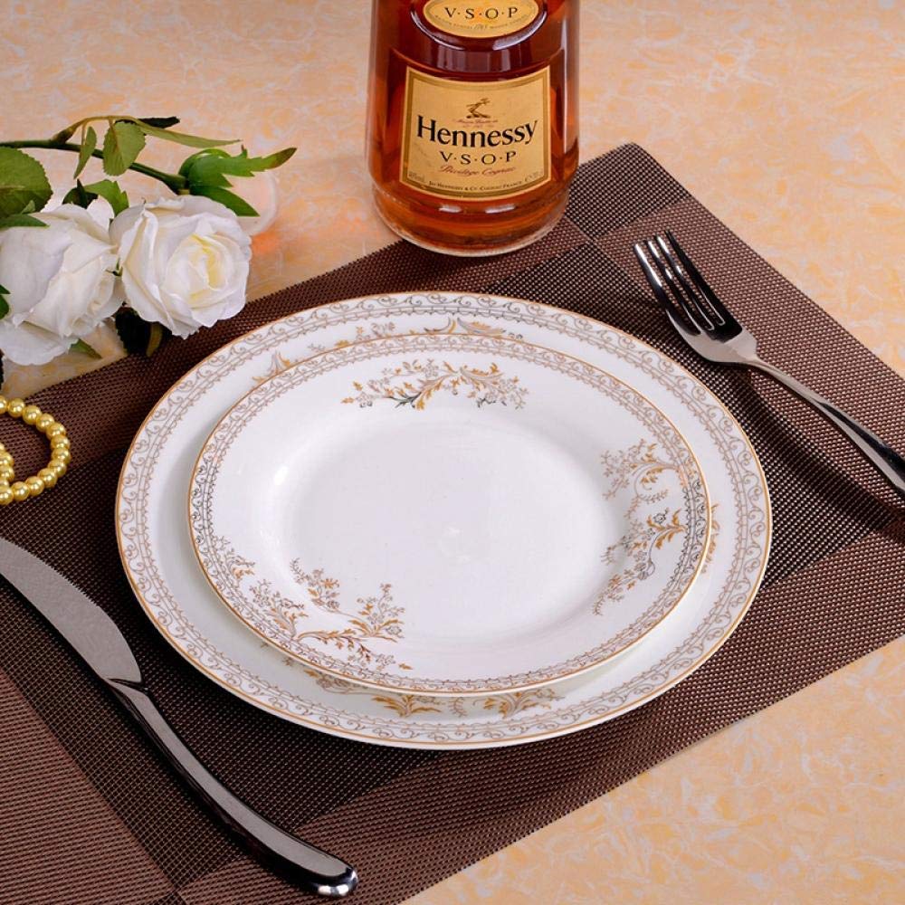 Plaque de dîner Ensemble européen de Noël céramique céramique noisette occidental dîner assiette steak salade pâtes de pâtes de gâteaux gâteau fruit bijoux de stockage assiette d'affichage Plateau de