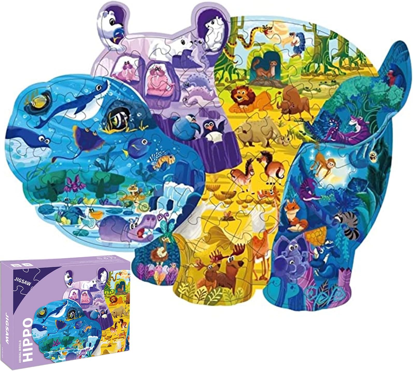 Jigsaw Puzzles Hippo 88 Pcs