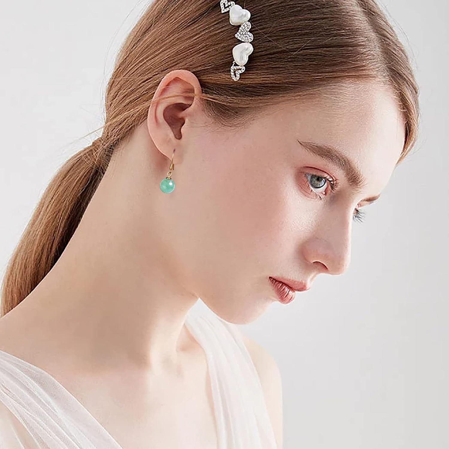 Vintage 925 Sterling Silver Jade Drop Earrings,Green Earring Women,Jade Jewelry for Women,Good Luck Handmade Earrings Gift for Birthday Anniversary - Image 4