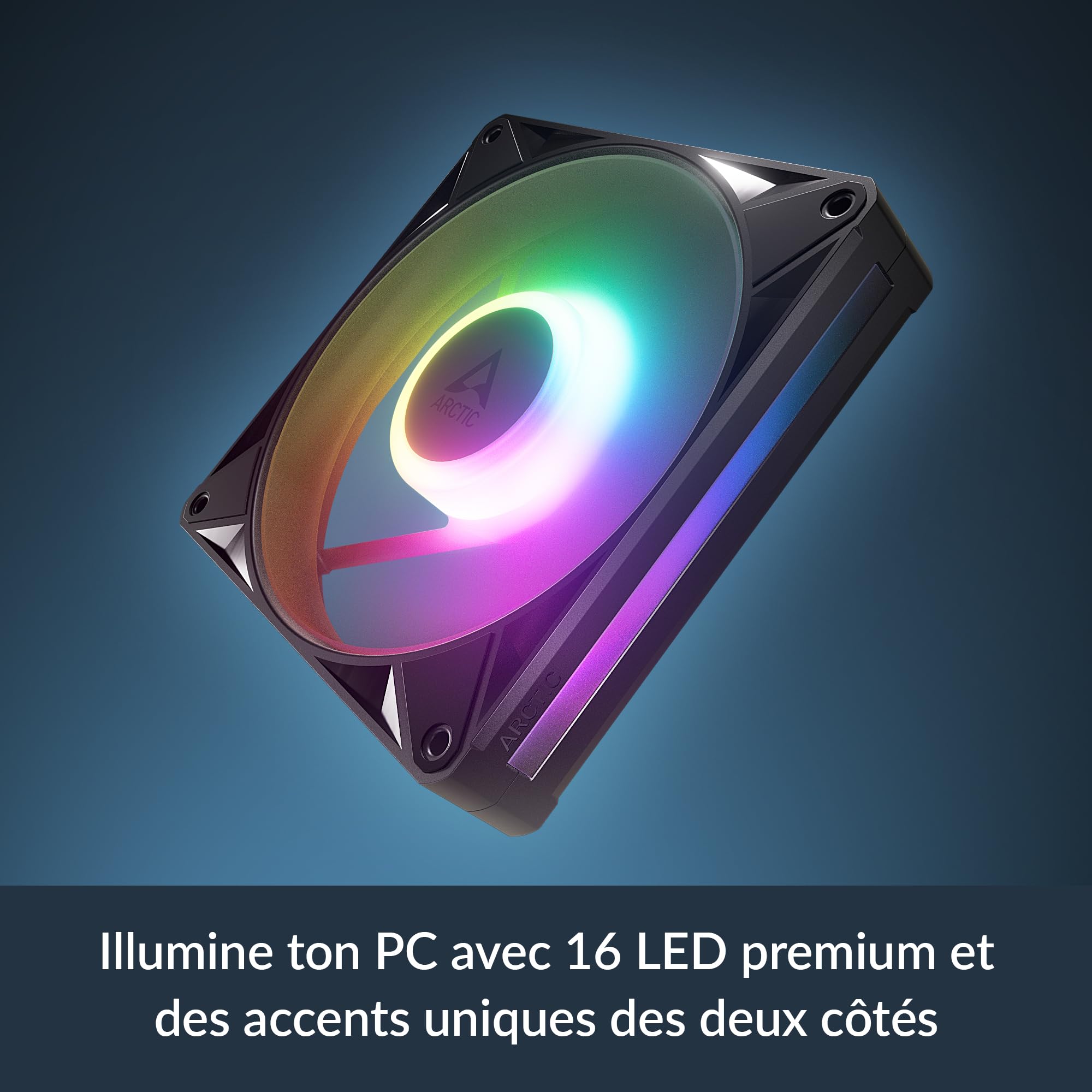 ARCTIC BioniX P14 A-RGB pack de 3, ventilateurs PWM 140 mm, Daisy Chain