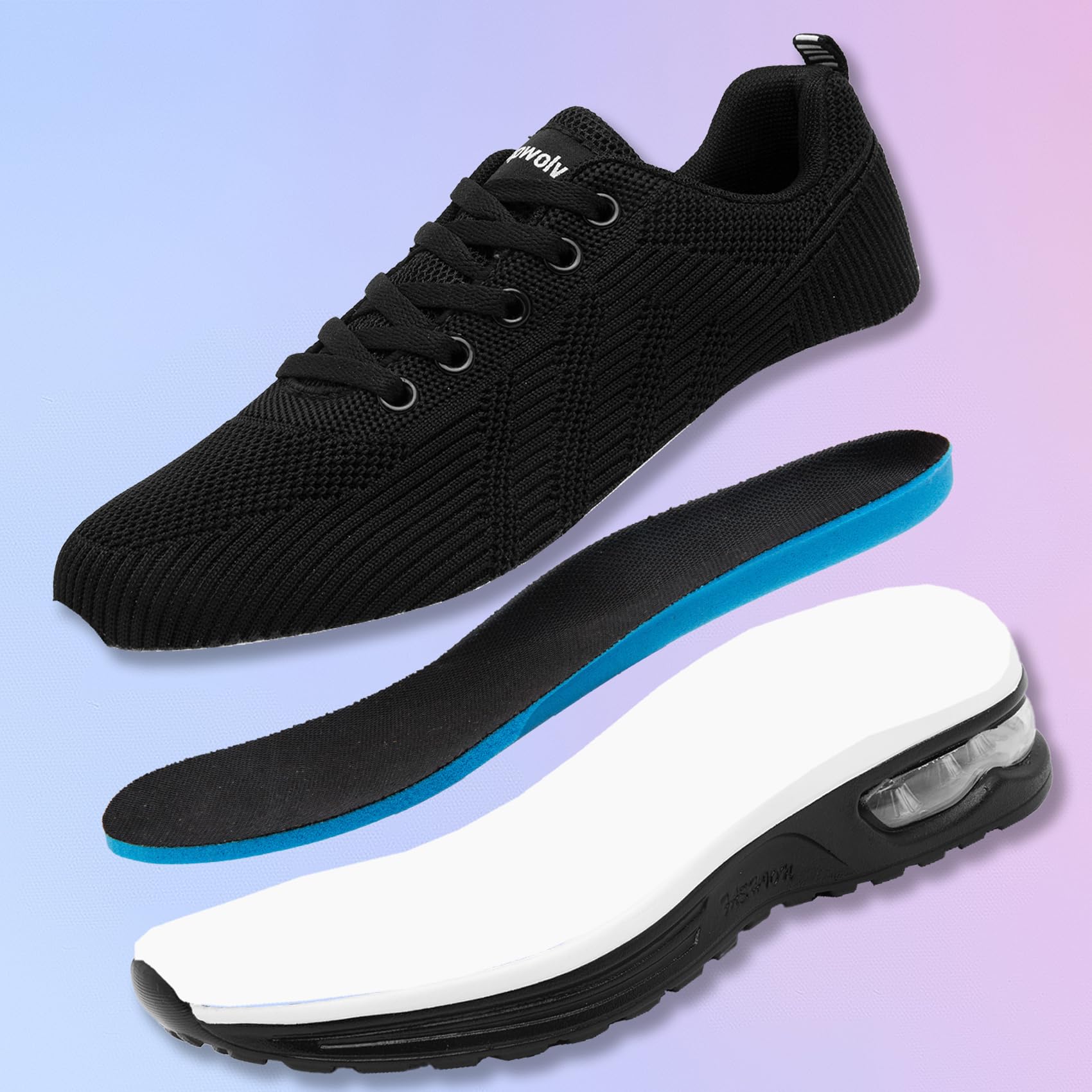 Baskets Femme Chaussures de Running Léger Respirant Chaussures de Course Confortable Extérieur Chaussure de Sport Fitness Sneakers