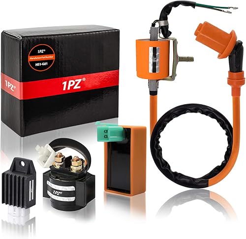 1PZ HS1-G01 - Bobina de encendido de rendimiento AC CDI caja de 5 pines, relé rectificador para motores de 4 unidades, 50 cc, 70 cc, 90 cc, 110 cc,