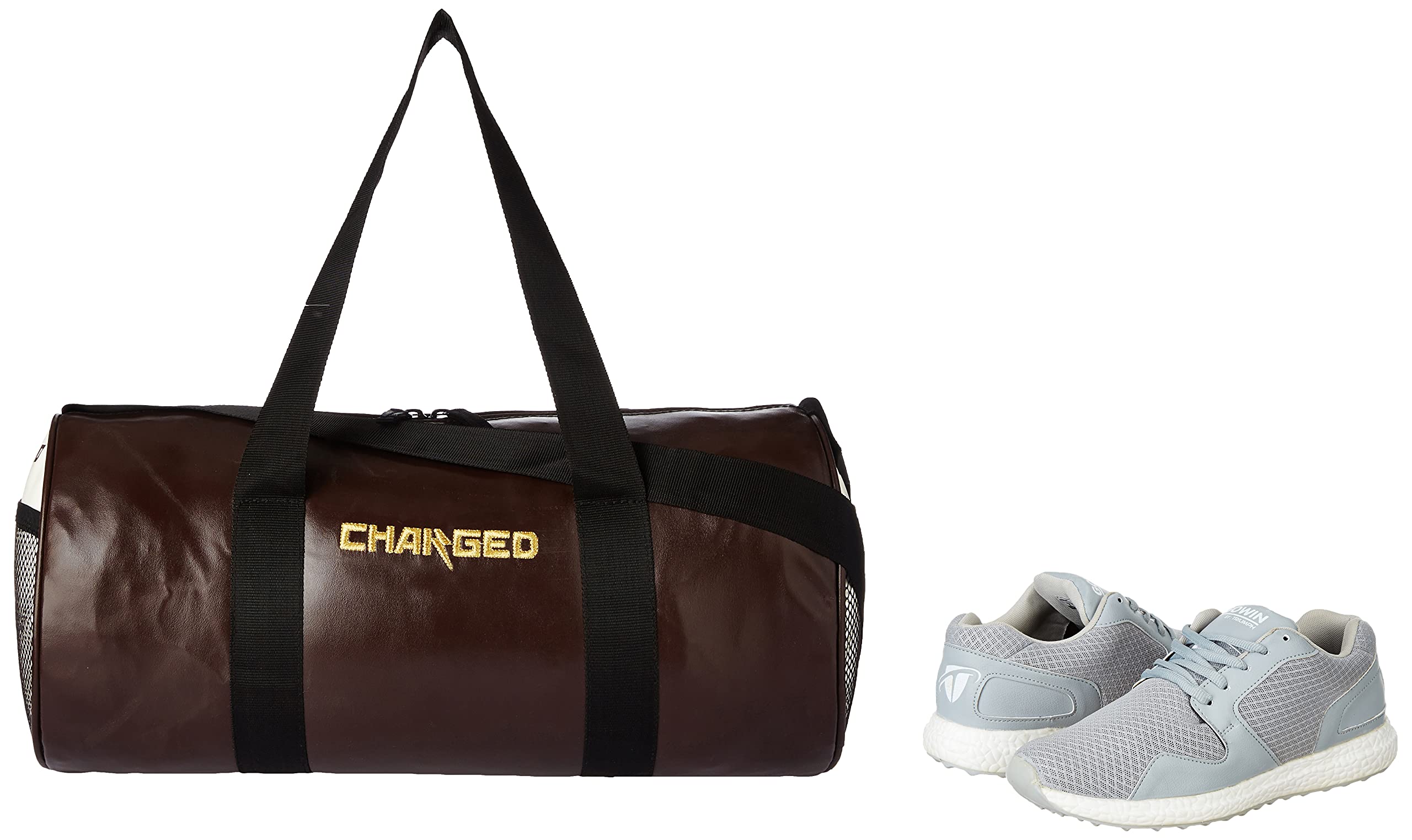 Charged Sports Bag Adena Brown With Gowin Sports Training Shoe Thrust Grey Size 7-picture-23