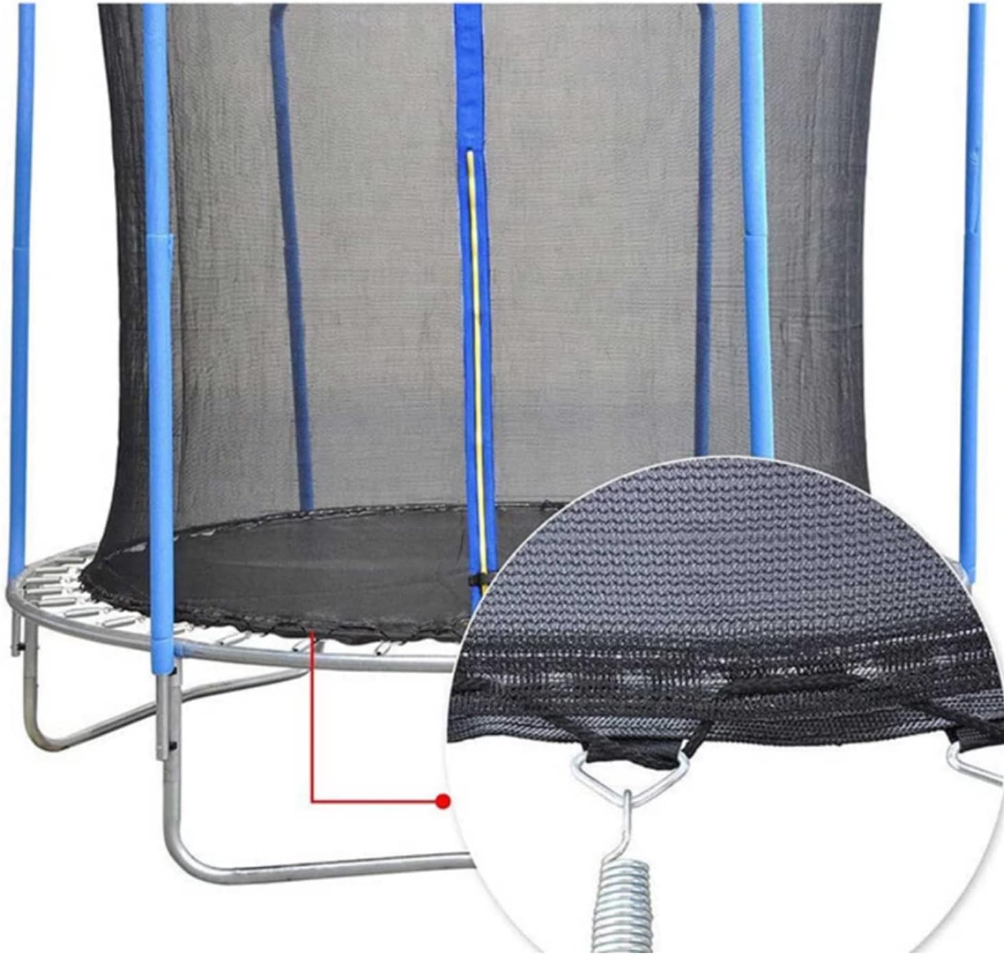 Akcesoria do trampoliny Okrągła trampolina z 8-biegunową wymienną siatką zabezpieczającą 12FT do siatki ochronnej trampoliny Skakanie siatki ochronnej