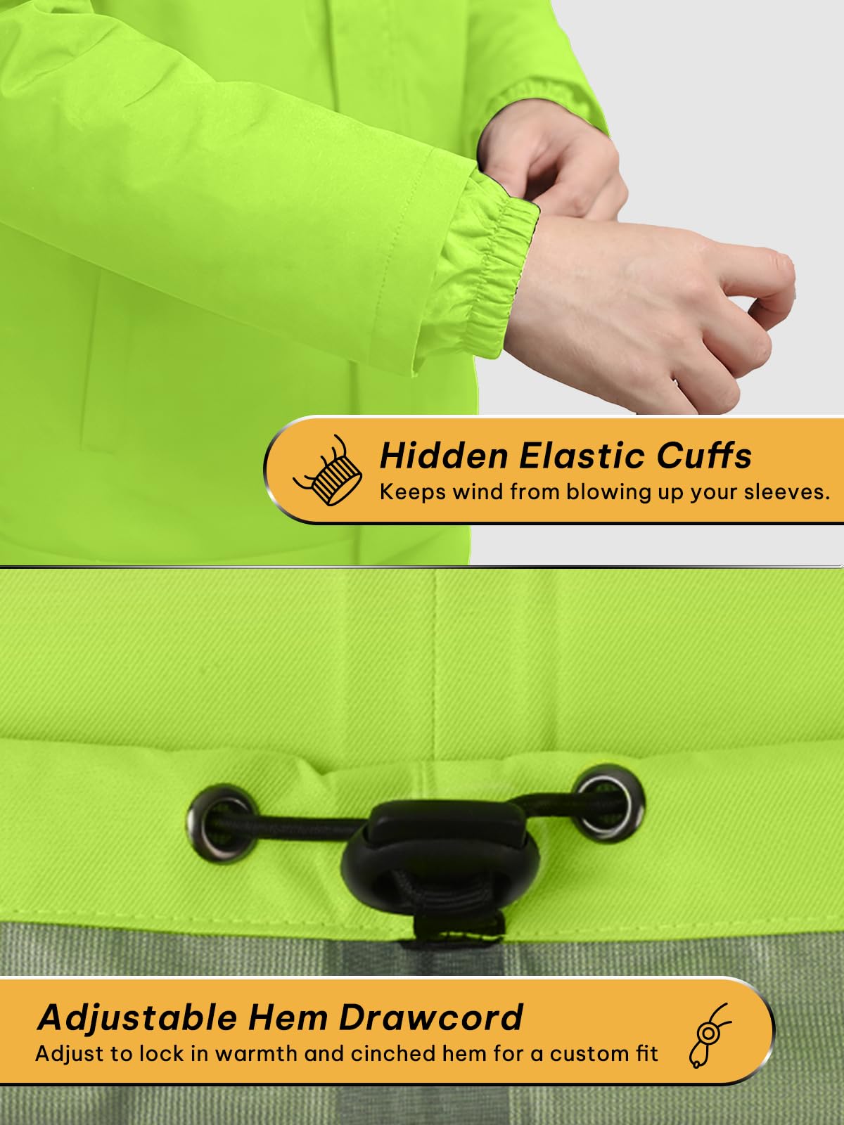 SaphiRose Wasserdichter Regenanzug für Herren, 2-teiliges Set, verstaubare Regenausrüstung für Golf, Motorrad, Angeln