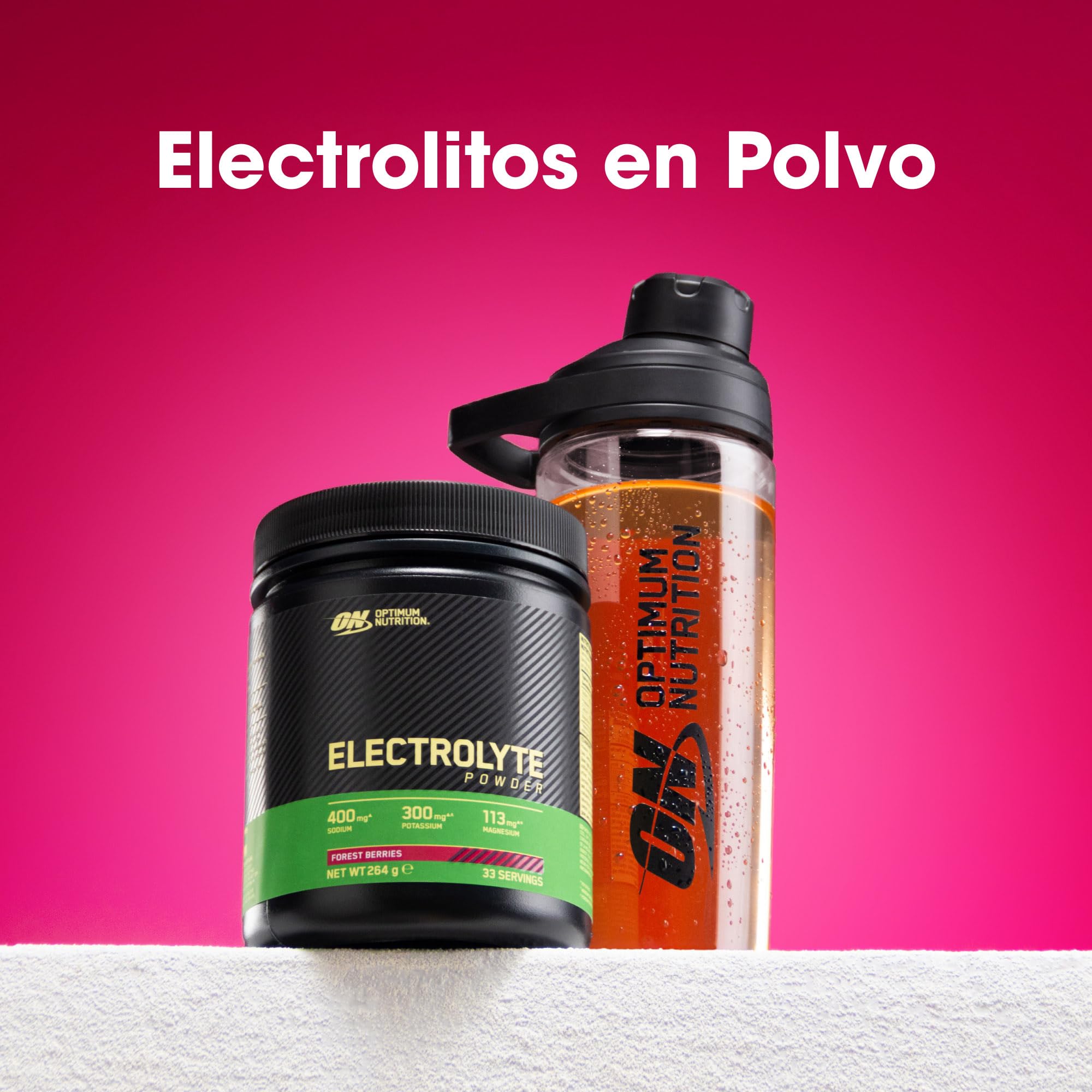 Optimum Nutrition Electrolitos en Polvo, Sabor Frutos del Bosque, Fórmula Lista para Mezclar con Sodio, Magnesio y Potasio para Entrenamientos Intensos, 264 g, 33 Raciones