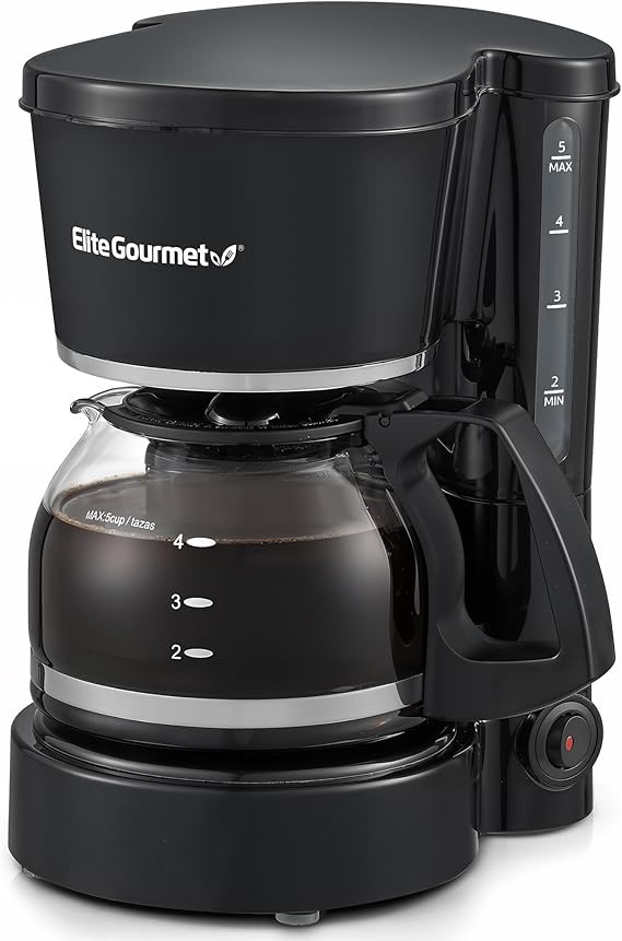 Elite Gourmet EHC-5055 Automatic 5-Cup Brew & Drip Coffee Maker