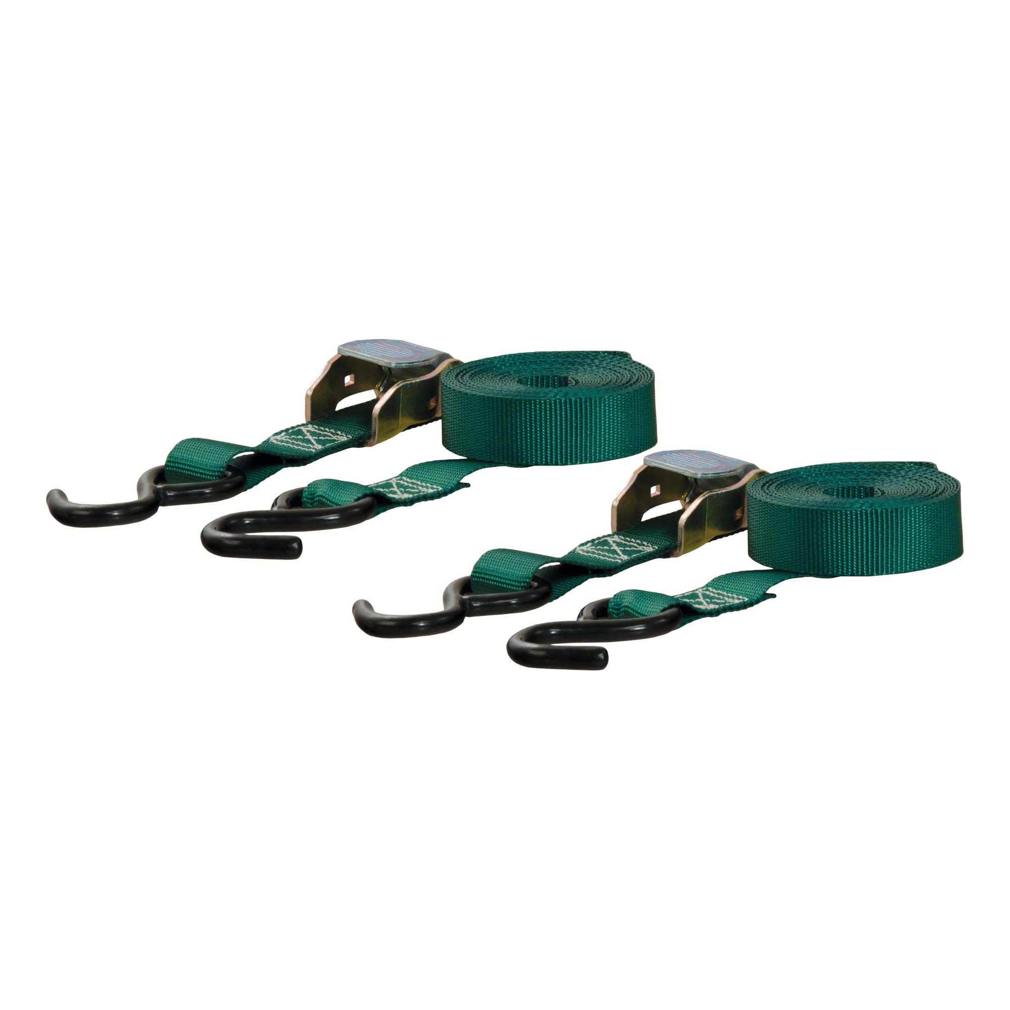 CURT 83015 1-Inch x 15-Foot Dark Green Nylon Cargo Straps, 900 lbs. Break Strength, 2-Pack-picture-32
