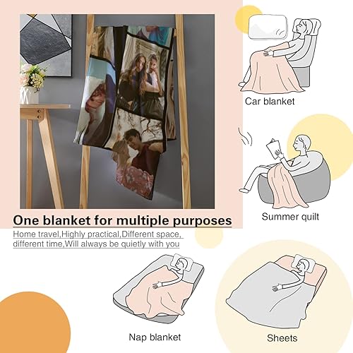 Miniatura 4 de Manta personalizada con texto fotográfico, manta de imagen personalizada para bebé, madre, padre, adultos, amigos, amantes, regalo personalizado,