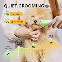 Vista 2 de Kit de aseo para perros SUPRENT, cortapelos de 4 en 1 para suministros de aseo, molinillo de uñas para mascotas inalámbrico eléctrico, recortador