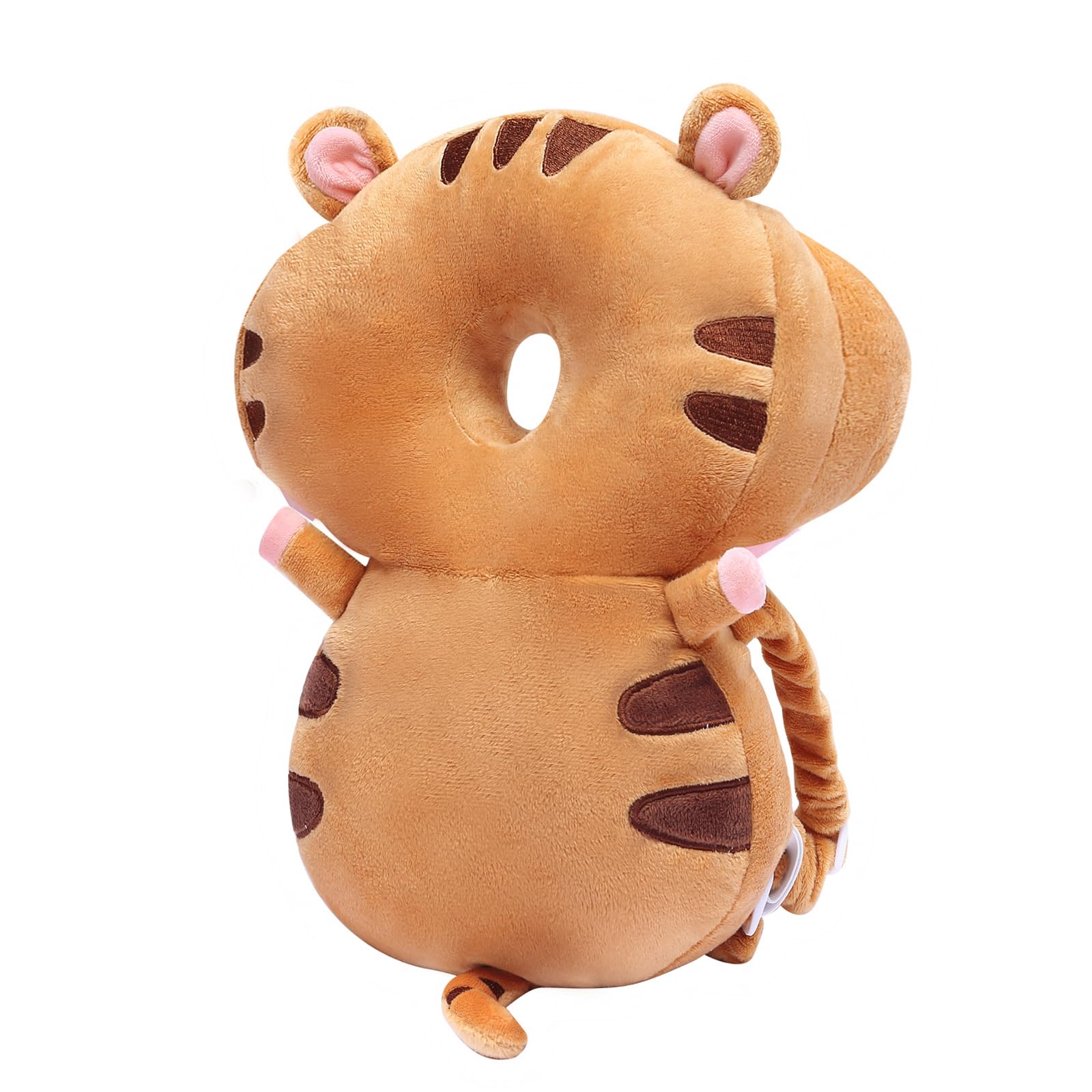 JunNeng Baby Walker 3-Sided Head Protector Backpack Wear, Toddler Head Protection Safety Pad, Brown Tiger