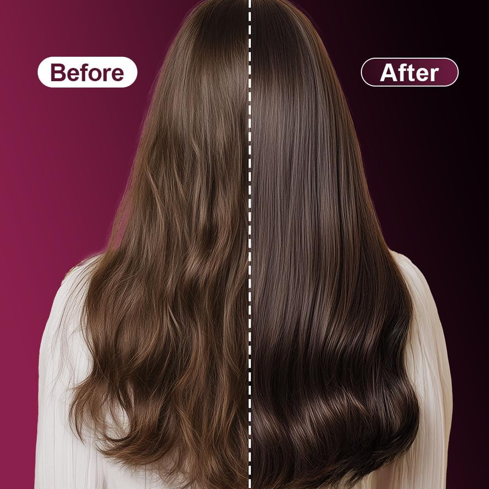 GoBrush Pro for Short Hair,Portable Straightener Brushes for Travel,2026 gobrush pro Cordless Ceramic Hair Straightener with LCD Temperature Display,Fast Styling Brush (Purple)