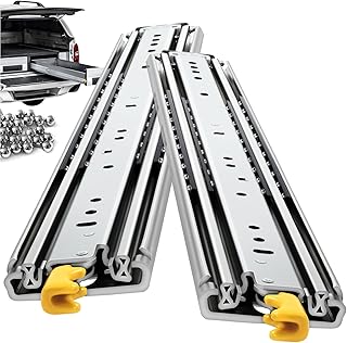 with Lock Heavy Duty Drawer Slides 12 14 16 18 20 22 24 26 28 30 32 34 36 40 44 48 52 56 60 Inch 500 Lbs Side Mount Full Extension Ball Bearing Rails Rail Tool Box Runner-W:76mm, 12 Inch