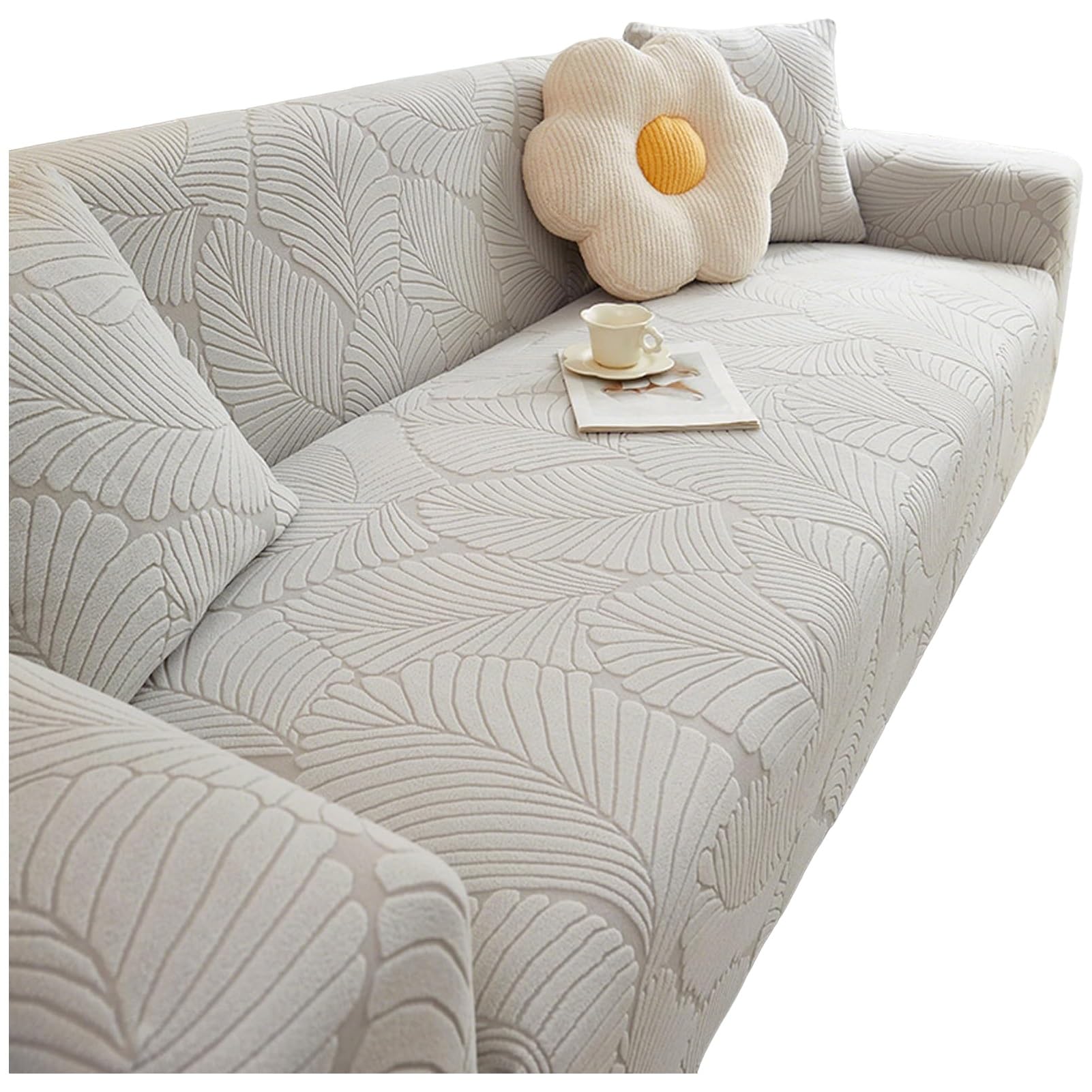 Housse de canapé velours extensible 2 places pour salon