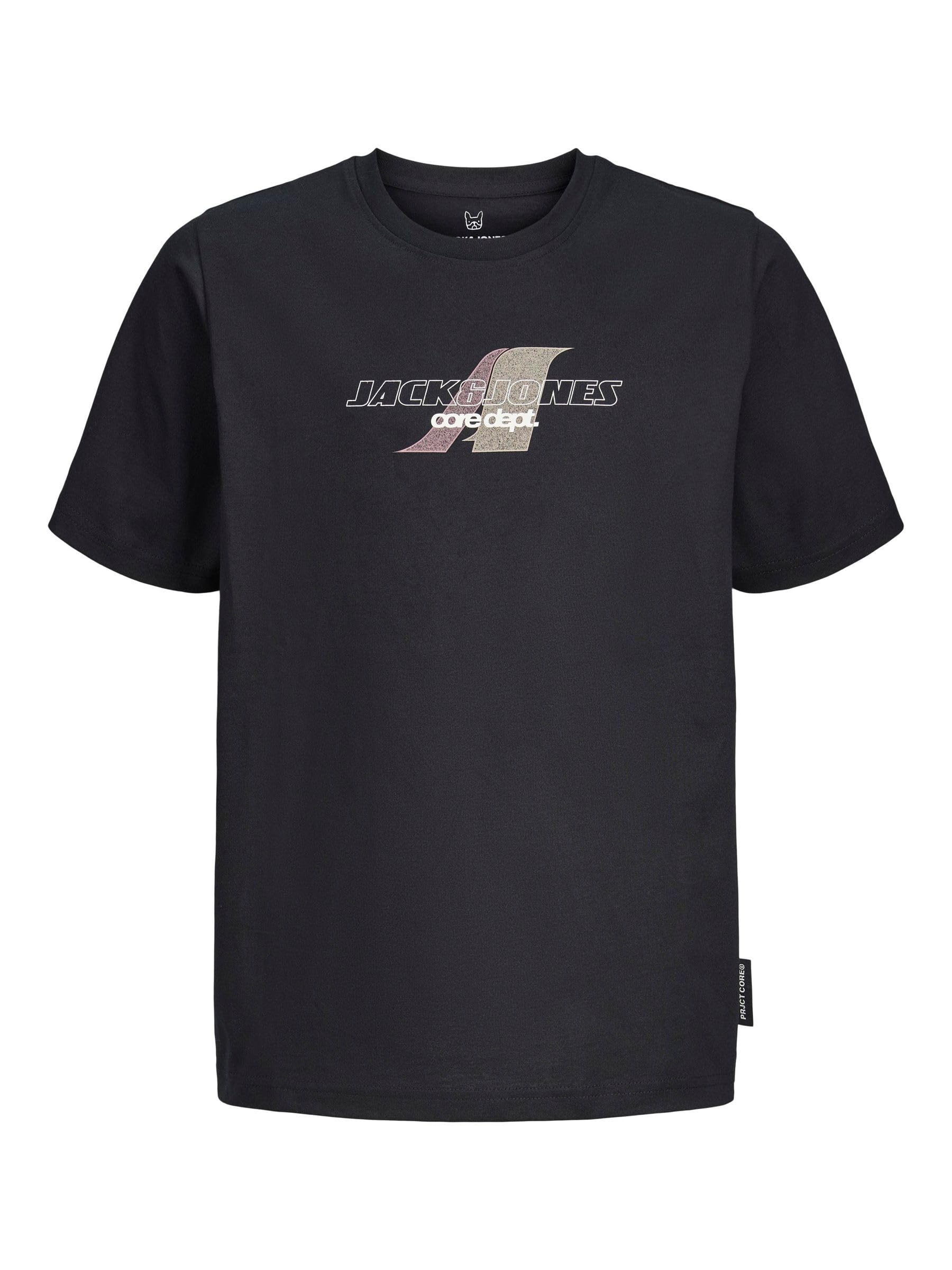 JACK & JONES Junior Jcotier Front Print Tee Ss Cn Sn Jnr, Black, 16 Years