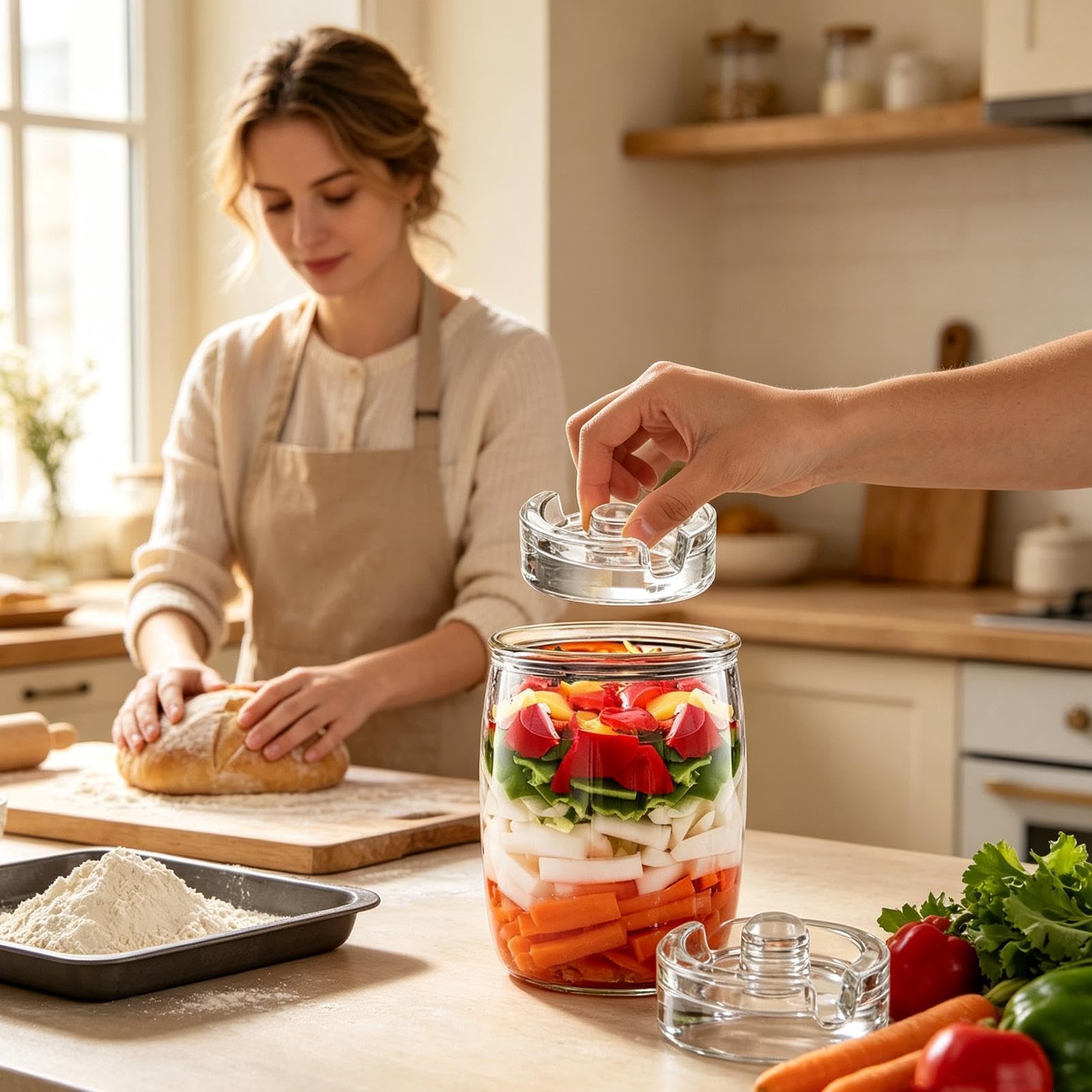 Fermentación Weight Lead-Proof Compact Easy Grip Handle Herramientas de