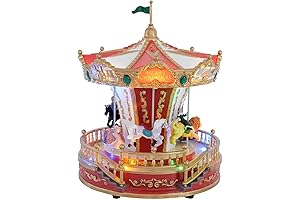 Christmas Village Merry Go Round Decoration