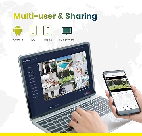 Miniatura 8 de litokam Cámara de seguridad de 4MP para exteriores, cámara inalámbrica de 2.5K para seguridad del hogar en exteriores con visión nocturna a color,