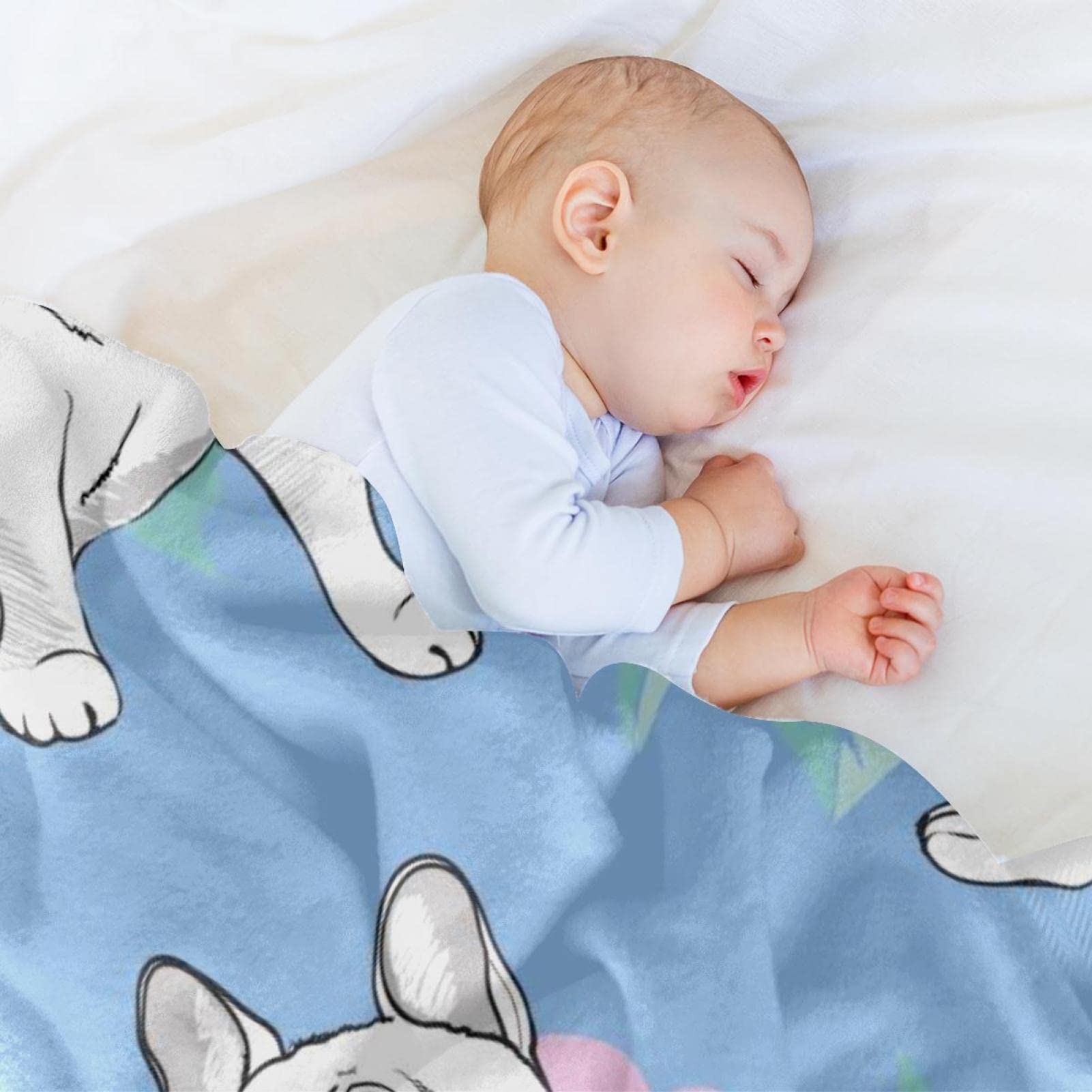 Couverture de luxe super douce en polaire pour chien Motif rose