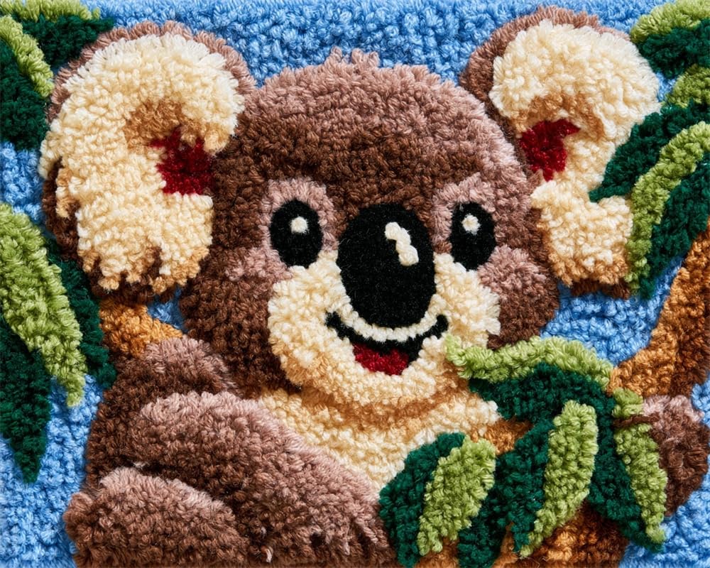 FWRTYCB Latch Hook Rug Kits,Cute Smiling Koala
