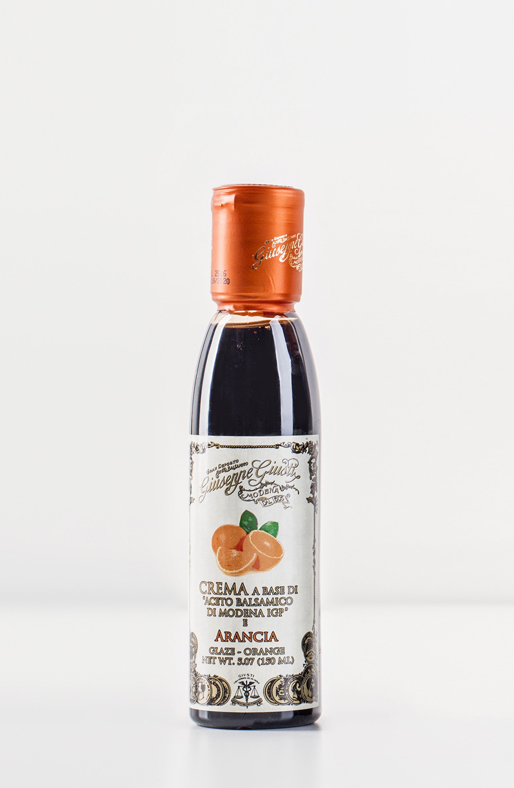 Acetaia Giuseppe Giusti - Glaseados con vinagre balsámico de Modena IGP - Naranja - 150 ml - Caja con 6 botellas
