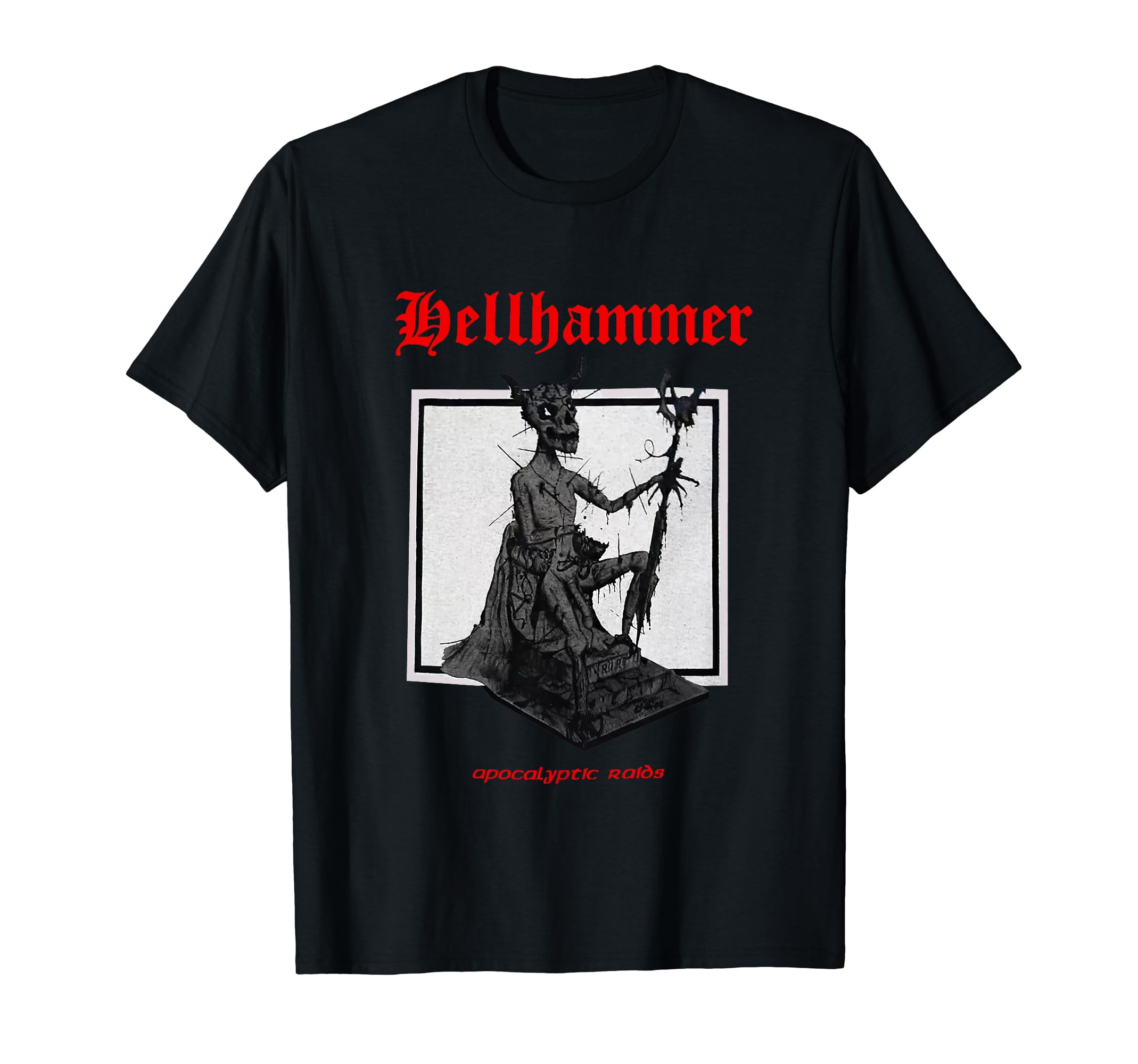 BYMHellhammer Black Statue Design T-Shirt