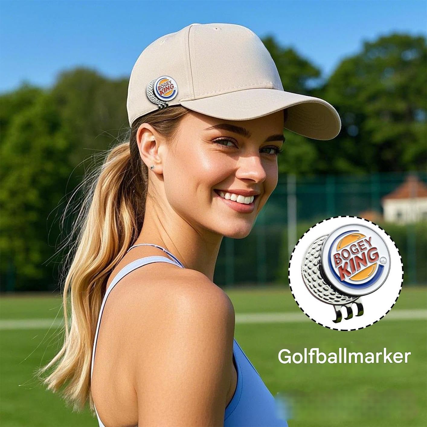 Golf Ball Marker - Clip per cappello, per palloni da golf, per esterni, interni, principianti, donne, uomini e competizioni