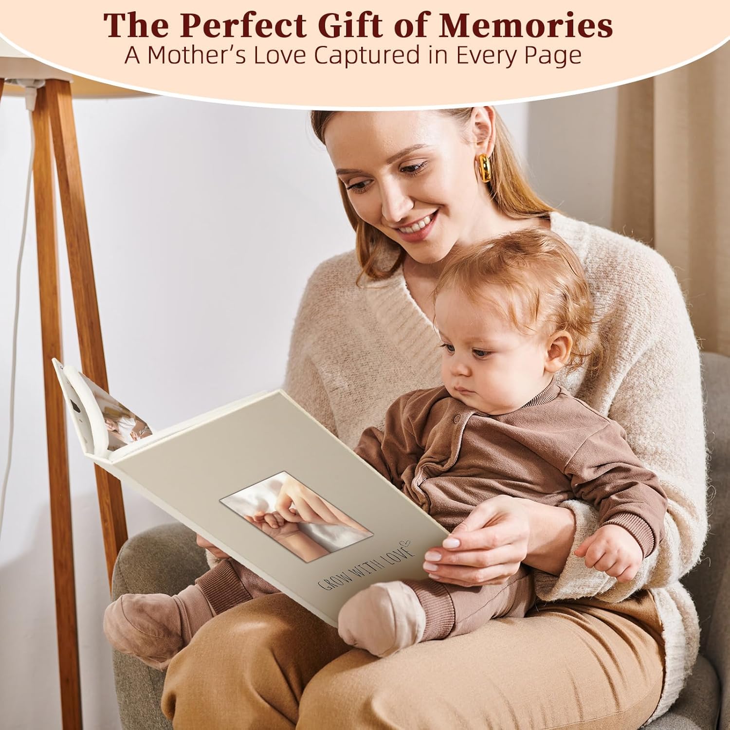 Vienrose Baby Photo Album 4x6 300 Pockets, Linen Cover Picture Album with Memo Area, Kids Photo Album for Baby Girl Boy, Newborn Family Memory Book Keepsake Blue - Image 8