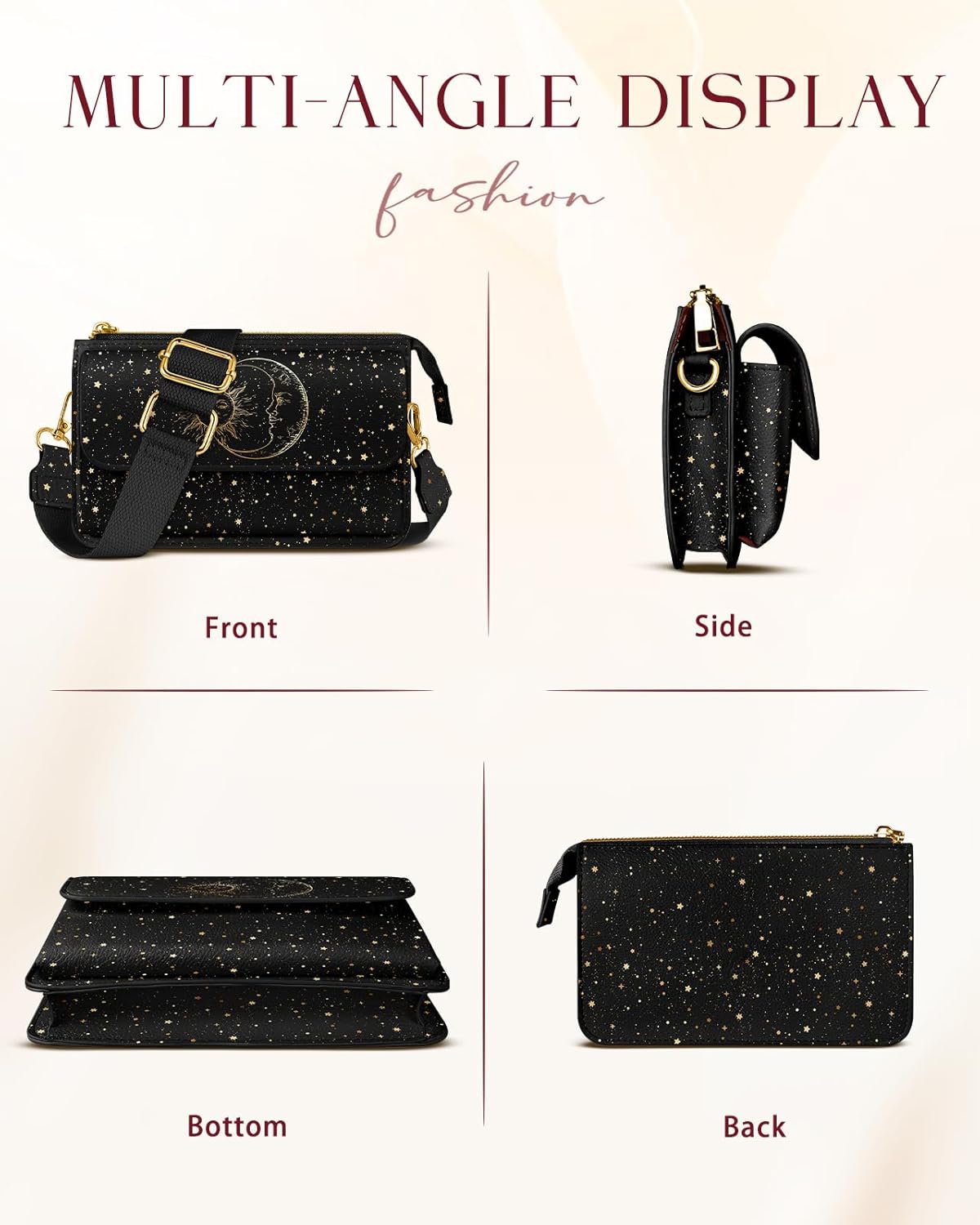 Small Crossbody Bag for Women Phone Purse Wallet - Leather Cellphone Purse Bag with Adjustable Shoulder Strap - Image 5