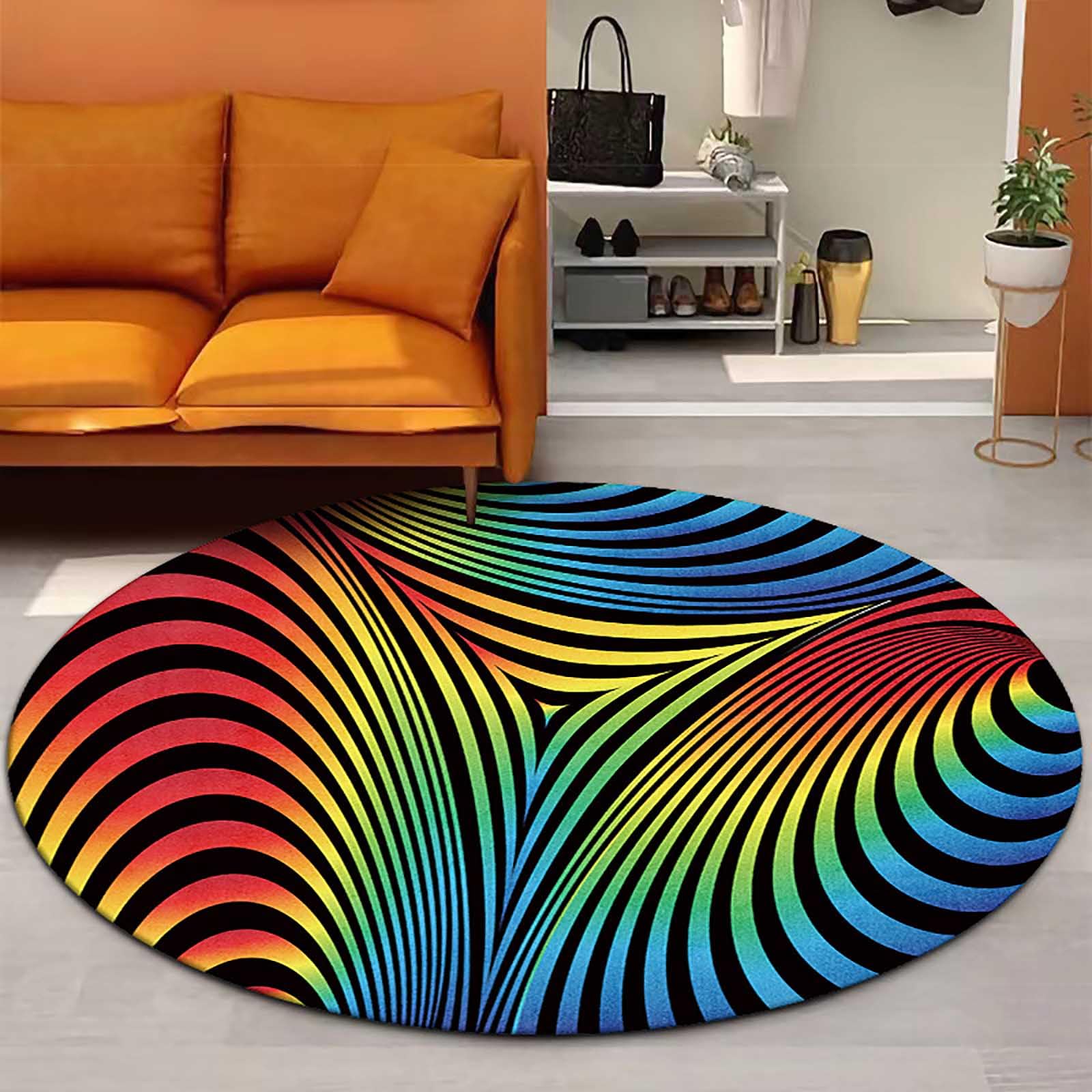 Tapis rond de chambre antidérapant pour sécuriser le sol de la nursery