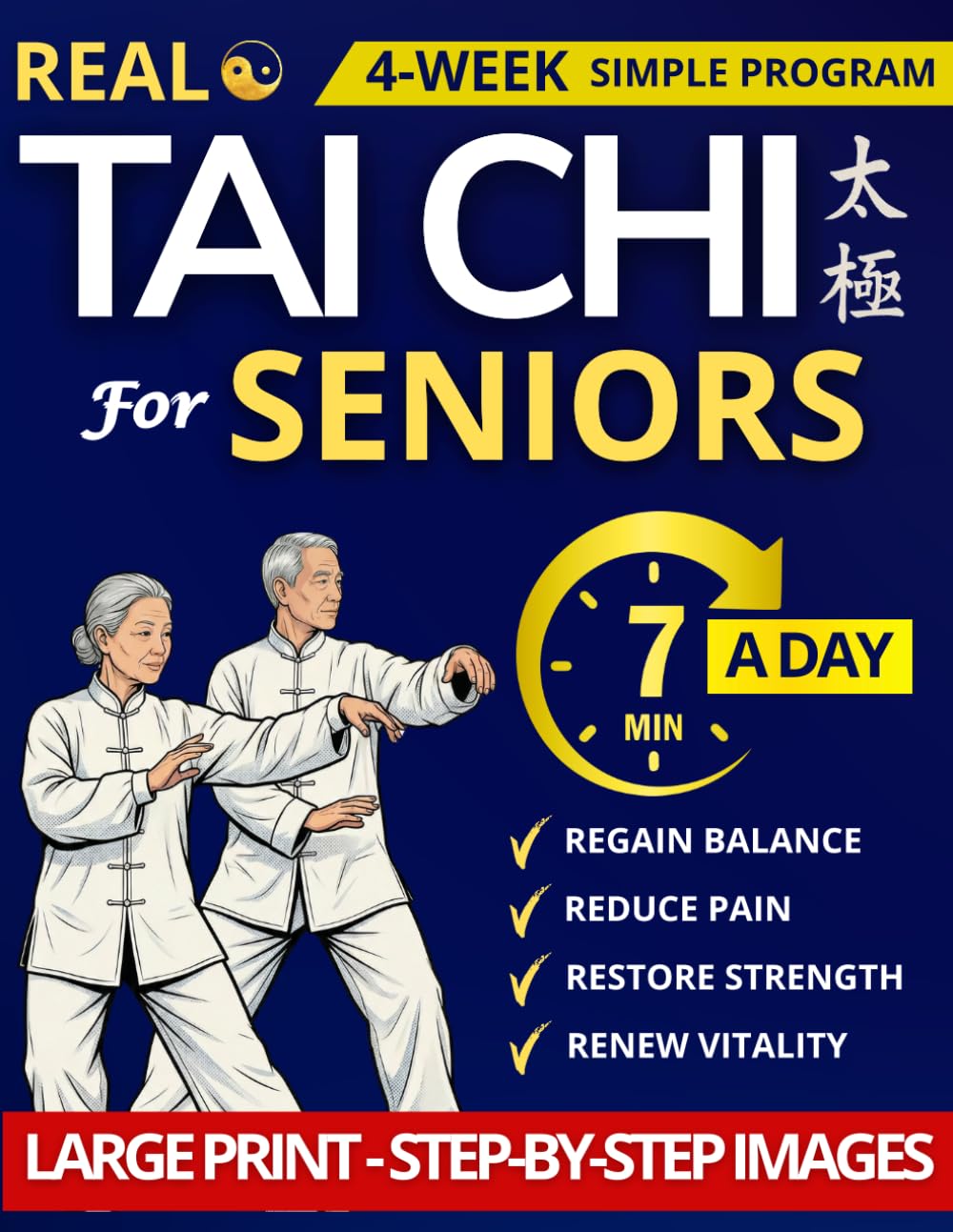 Real Tai Chi for Seniors: Feel Steady, Confident, and Secure in Your Body Again | A 7-Minute Daily Routine to Improve Balance, Mobility, and Ease—with a Clear, Illustrated Plan for Everyday Freedom