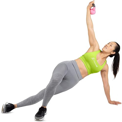 Miniatura 3 de ProsourceFit Pesas rusas de hierro fundido recubiertas de vinilo para entrenamientos de fitness de cuerpo completo