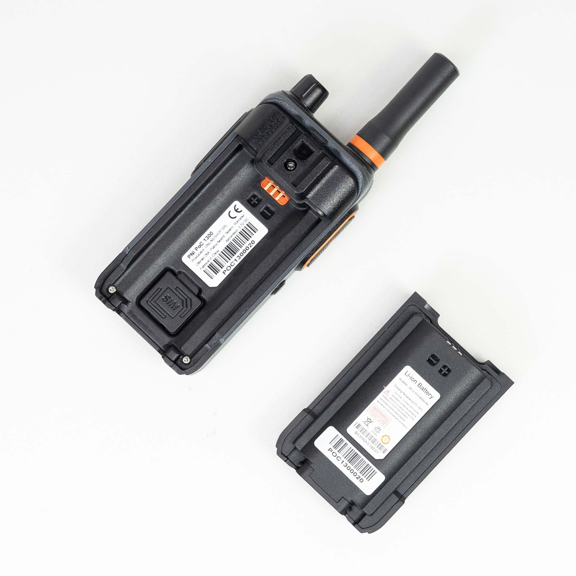 PNI PoC 1300 GSM 4G LTE stazione radio portatile, Linux OS, schermo a colori, 4400 mAh Li-Ion
