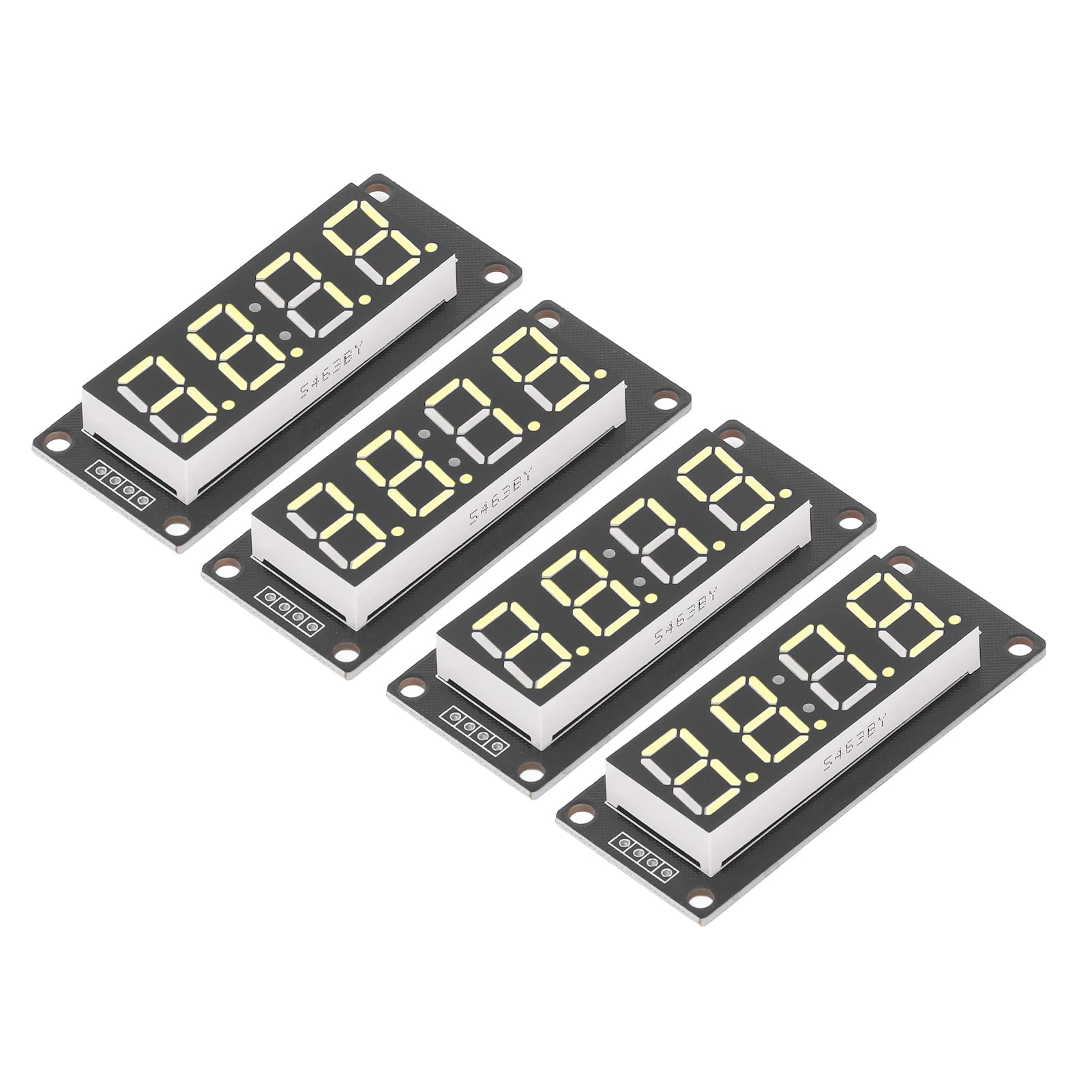 LED 4 Digit, Set Digital Tube Display Board 7 Segments Segment 0.56in TM1637 Drive Chip Displays Clock Module White MRA041B Sets e (Yellow MRA041E)