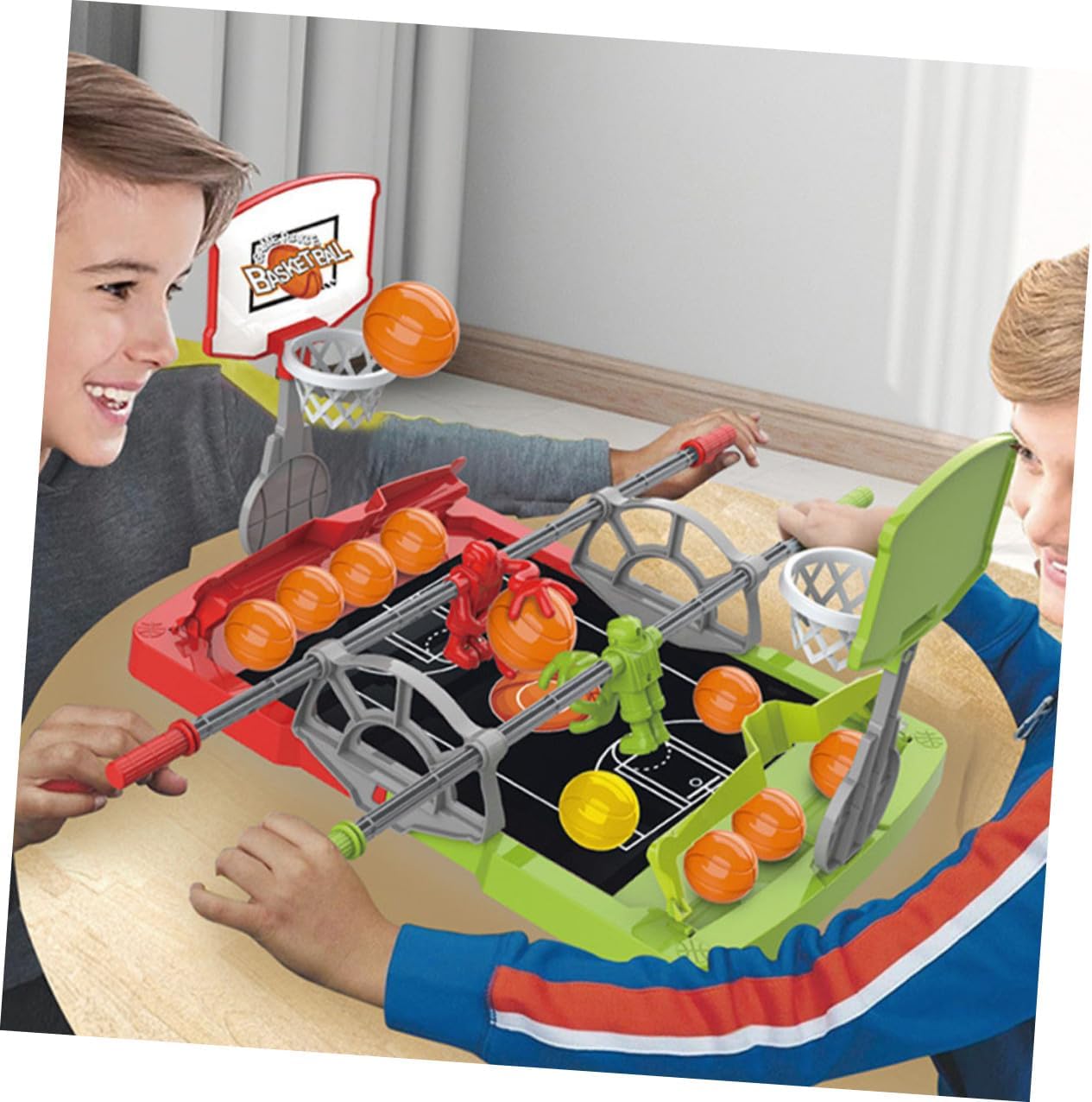 Desktop Basketball Game for Parents Portable Abs Finger Flick Hoop Interactive Board Game for Indoor Fun and Family Competition