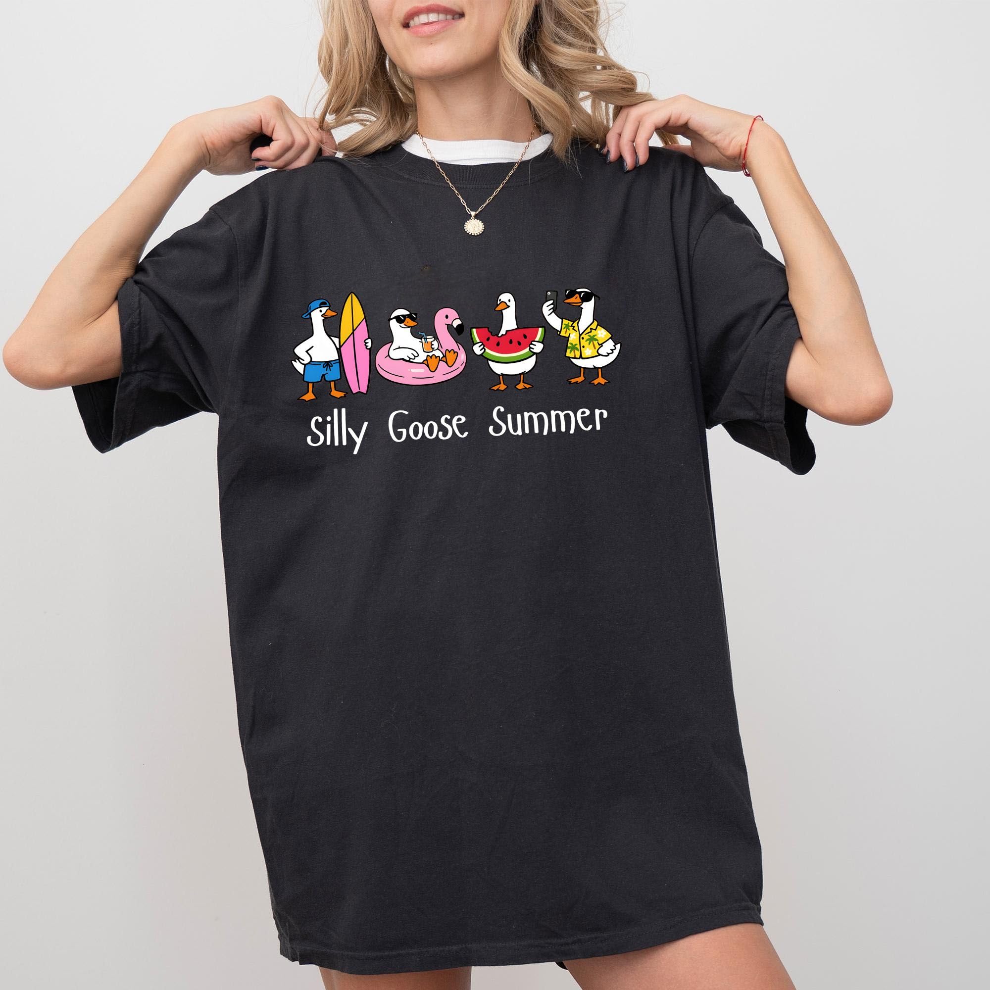 Aesthetic Goose Graphic T-Shirt Comf &hellip;