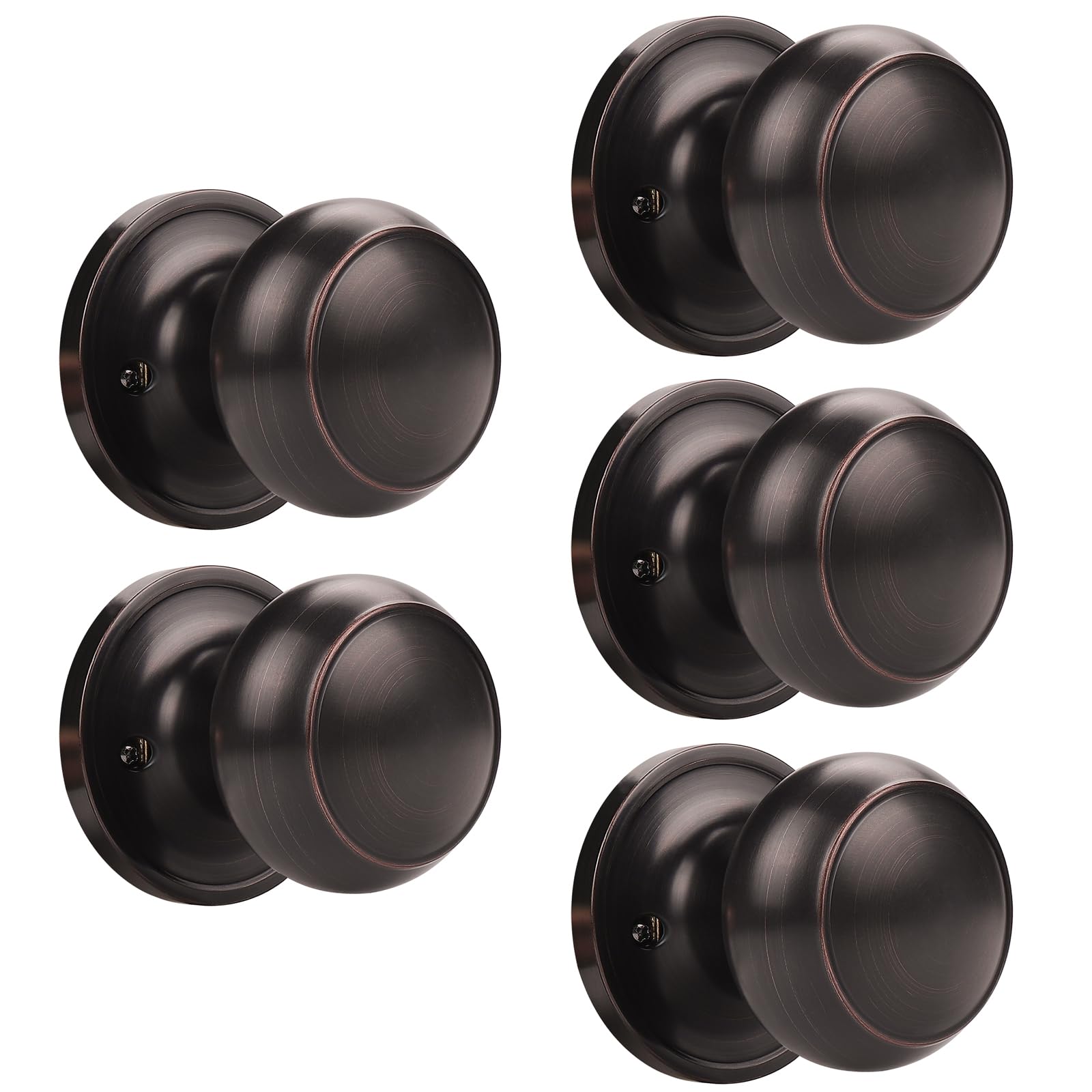Brushed Nickel Dummy Door Knobs - 2 Pack -8