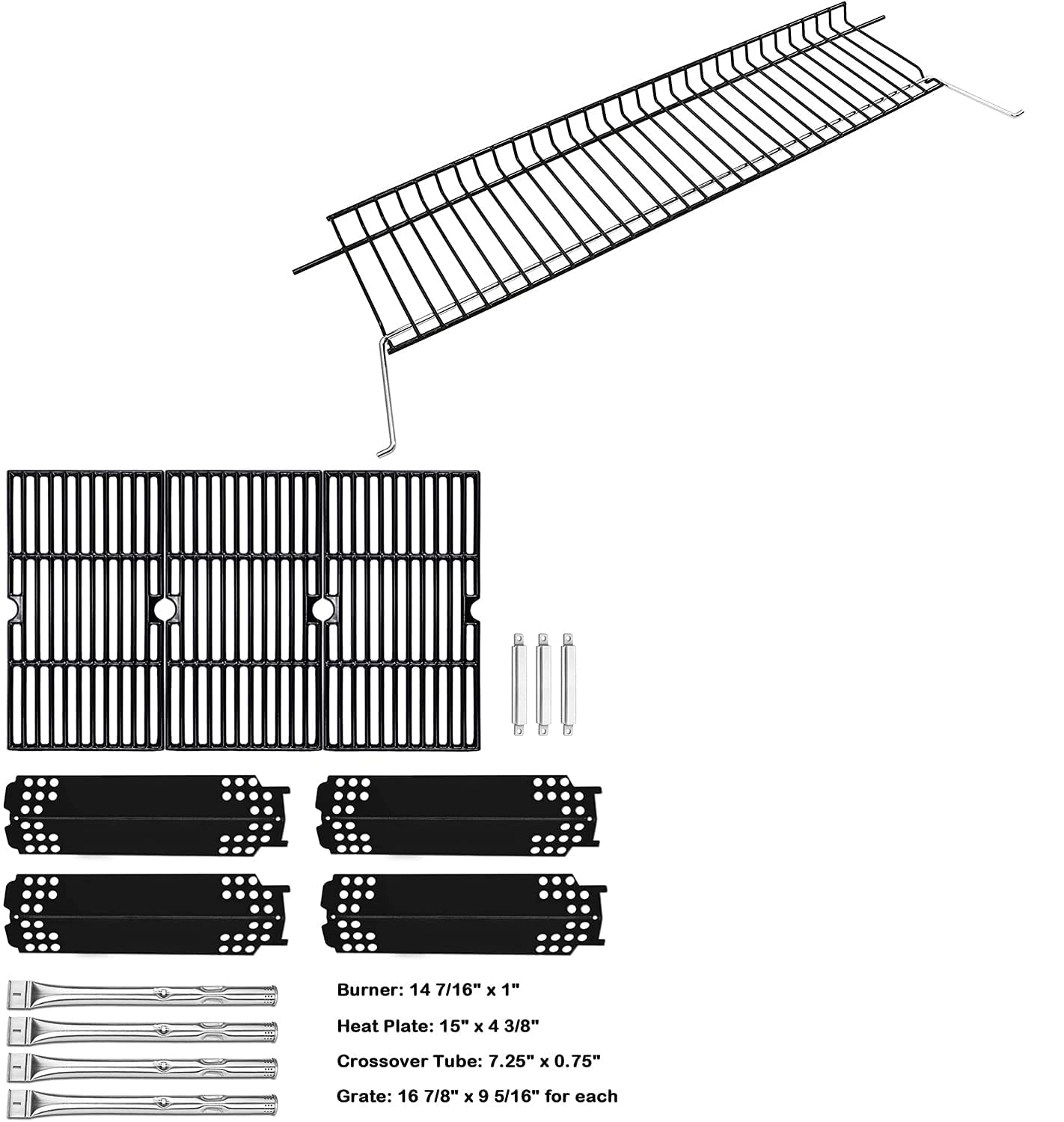 Photo 1 of **MISSING PARTS**Uniflasy Grill Parts Kit for Charbroil 467300115, 463436215, 463436213, 463436214, G432-001N-W1, G432-Y700-W1, G432-0096-W1 and Grill Warming Rack for Charbroil Advantage Series 4 Burner