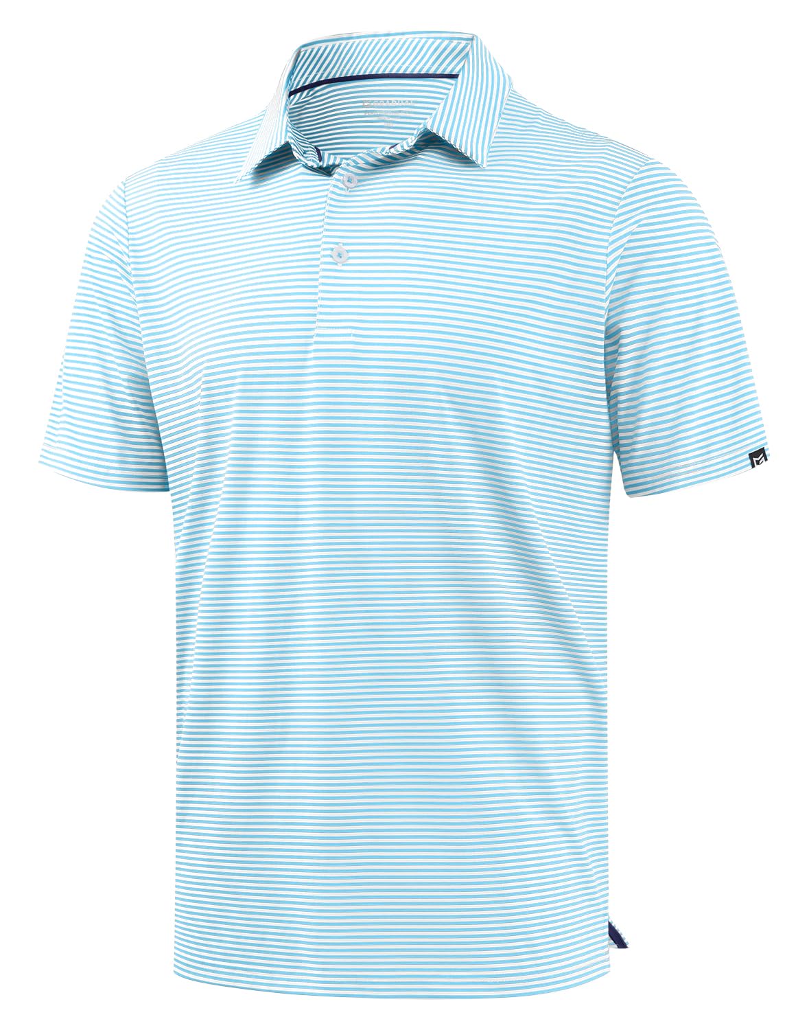 G Gradual Mens Golf Shirt Dry Fit Moisture Wicking Performance Short Sleeve Striped Polo Shirts for Men Dressy Casual — view 7