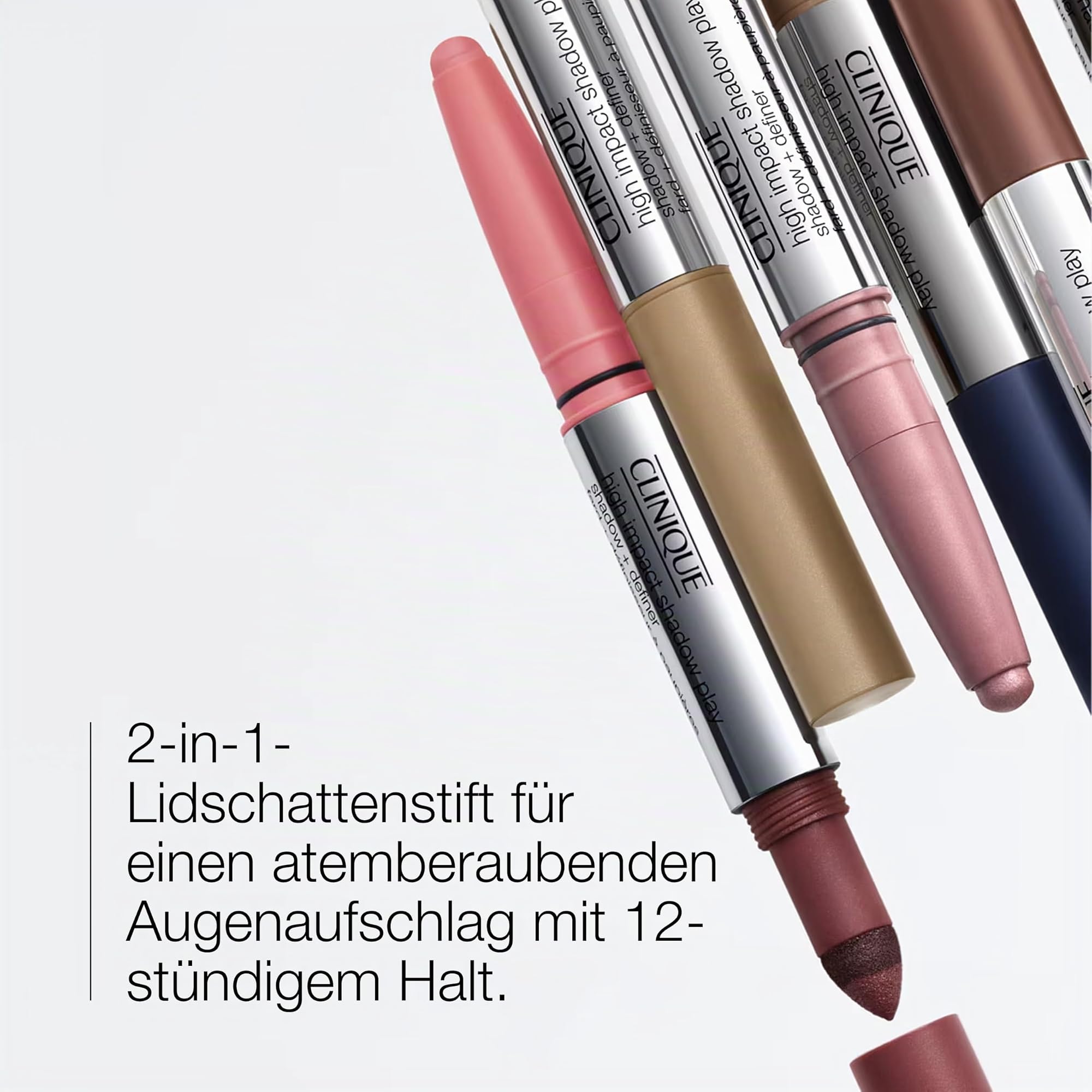 Clinique High Impact™ Shadow + Definer | 2-in-1 Lidschatten-Stick für intensive Augen-Looks | Knitterfrei + wasserfest + sicher für empfindliche Augen