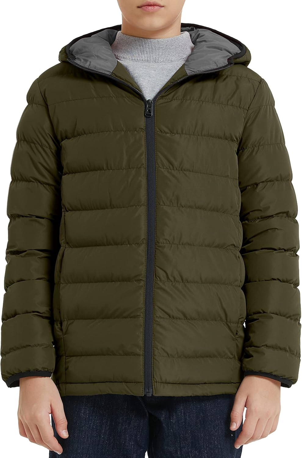 wantdo Boys' Winter Coat Lightweight Puffer Jacket Waterproof Outerwear Hooded - Image 4