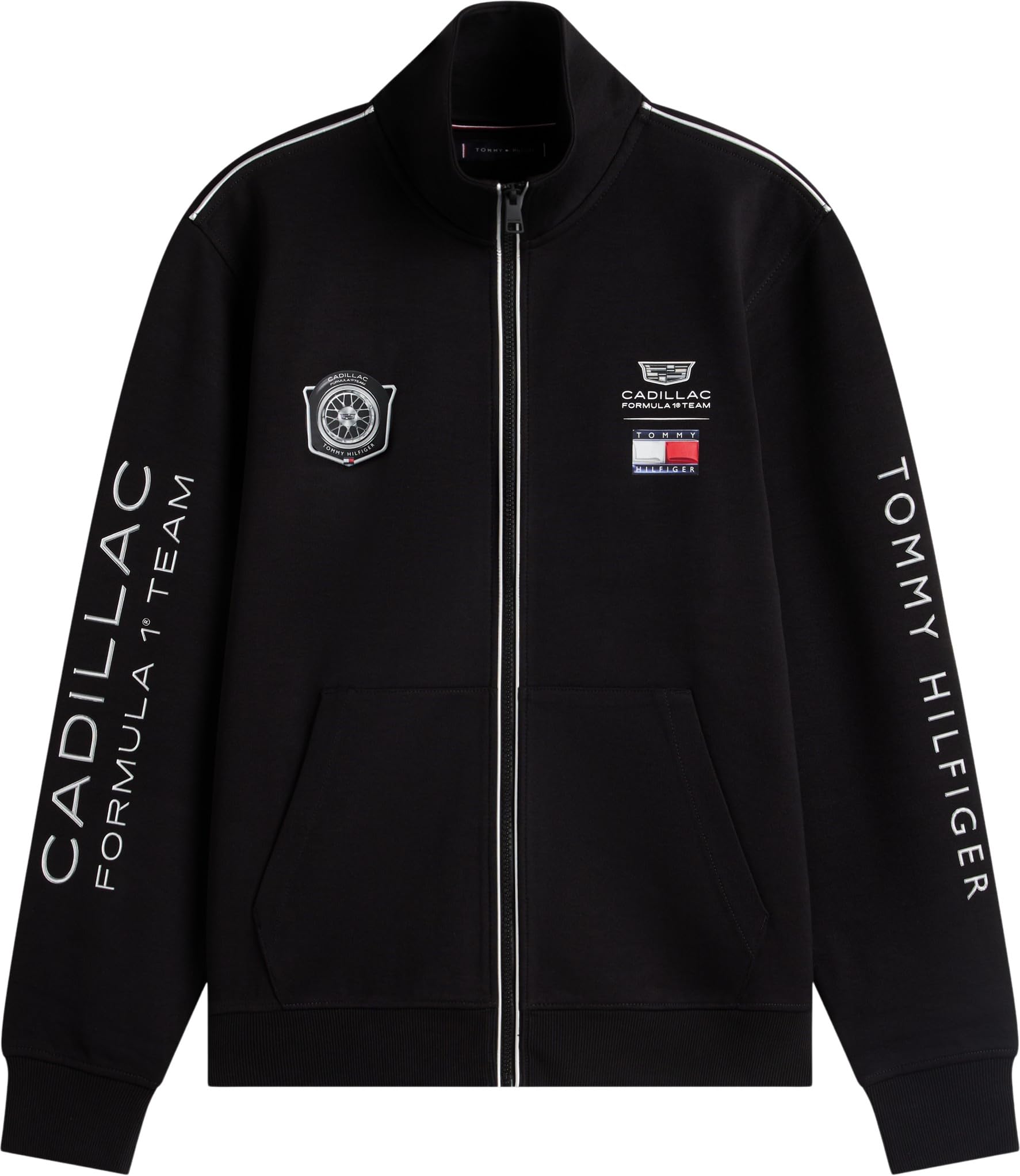 Tommy Hilfiger Unisexe Sweatshirt avec Fermeture Éclair TH X Cadillac F1 Racing Track Top Col Droit