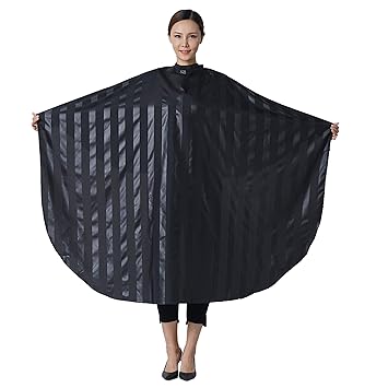 SMARTHAIR Professional Salon Cape Polyester Barber Cape Hair Cut Cape,54??x62??,Black,C035001C